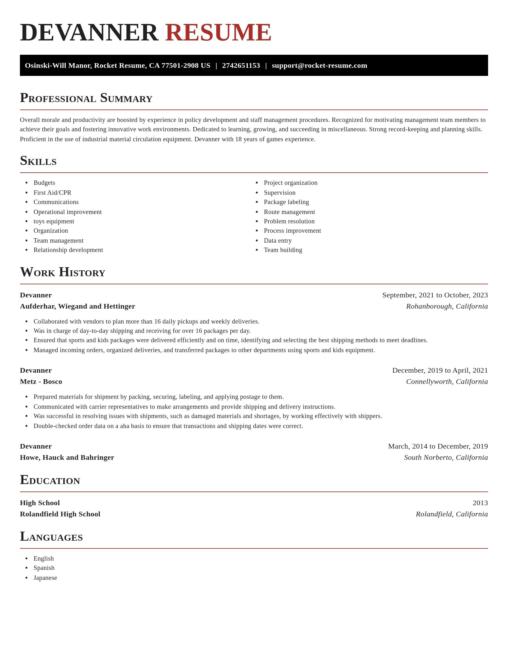 Exquisite resume template