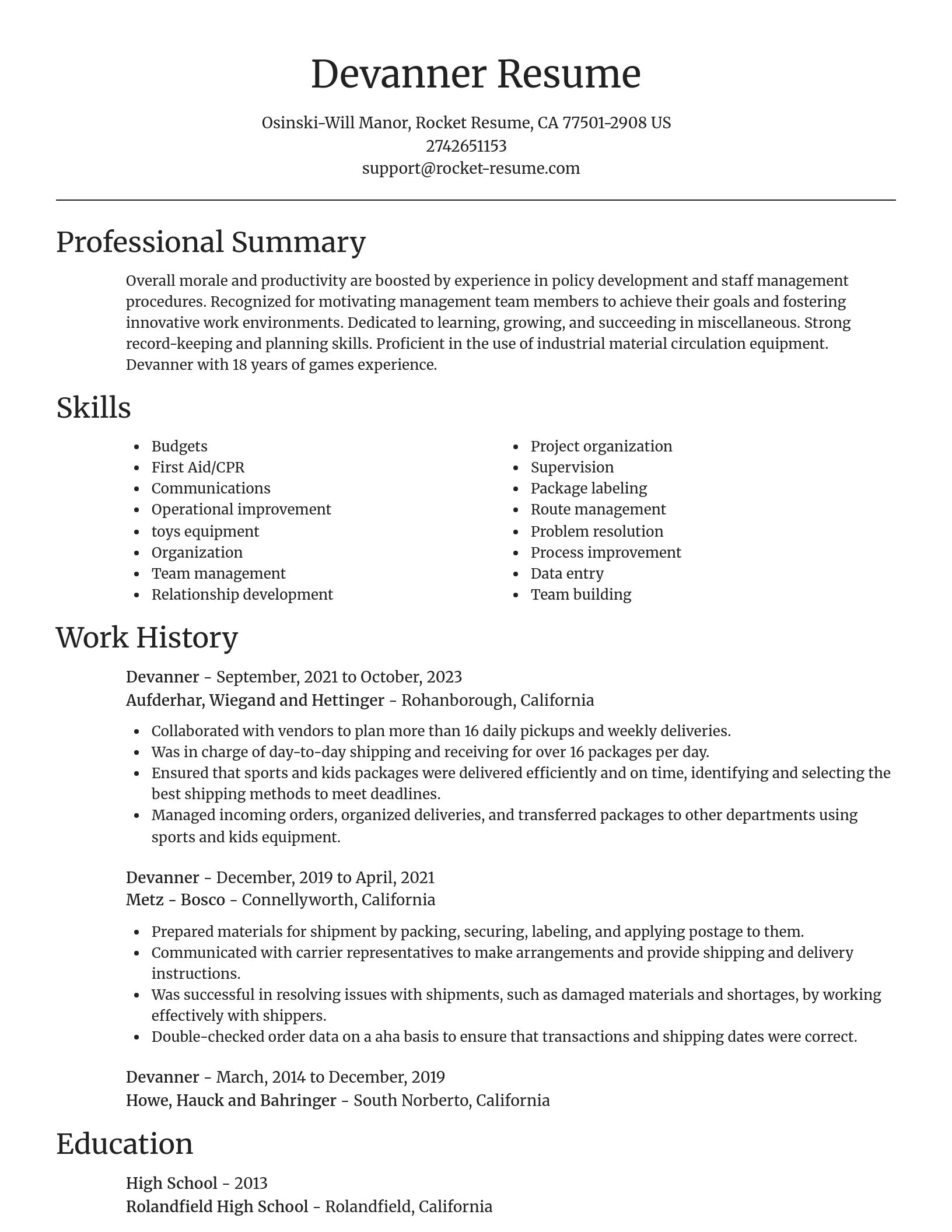 Focal Point resume template