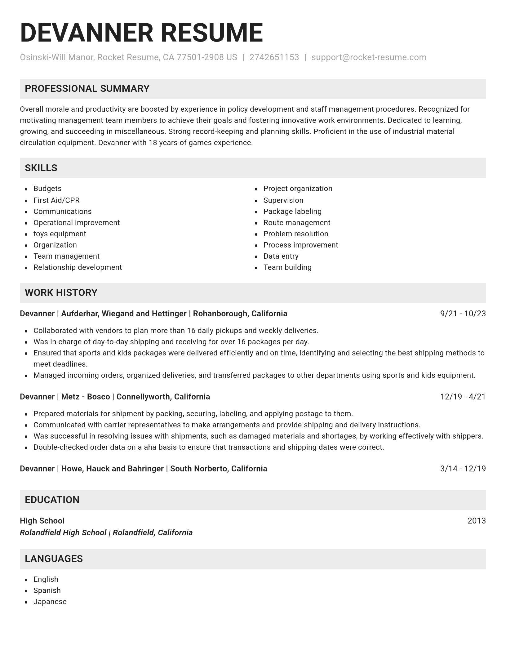 Genius resume template