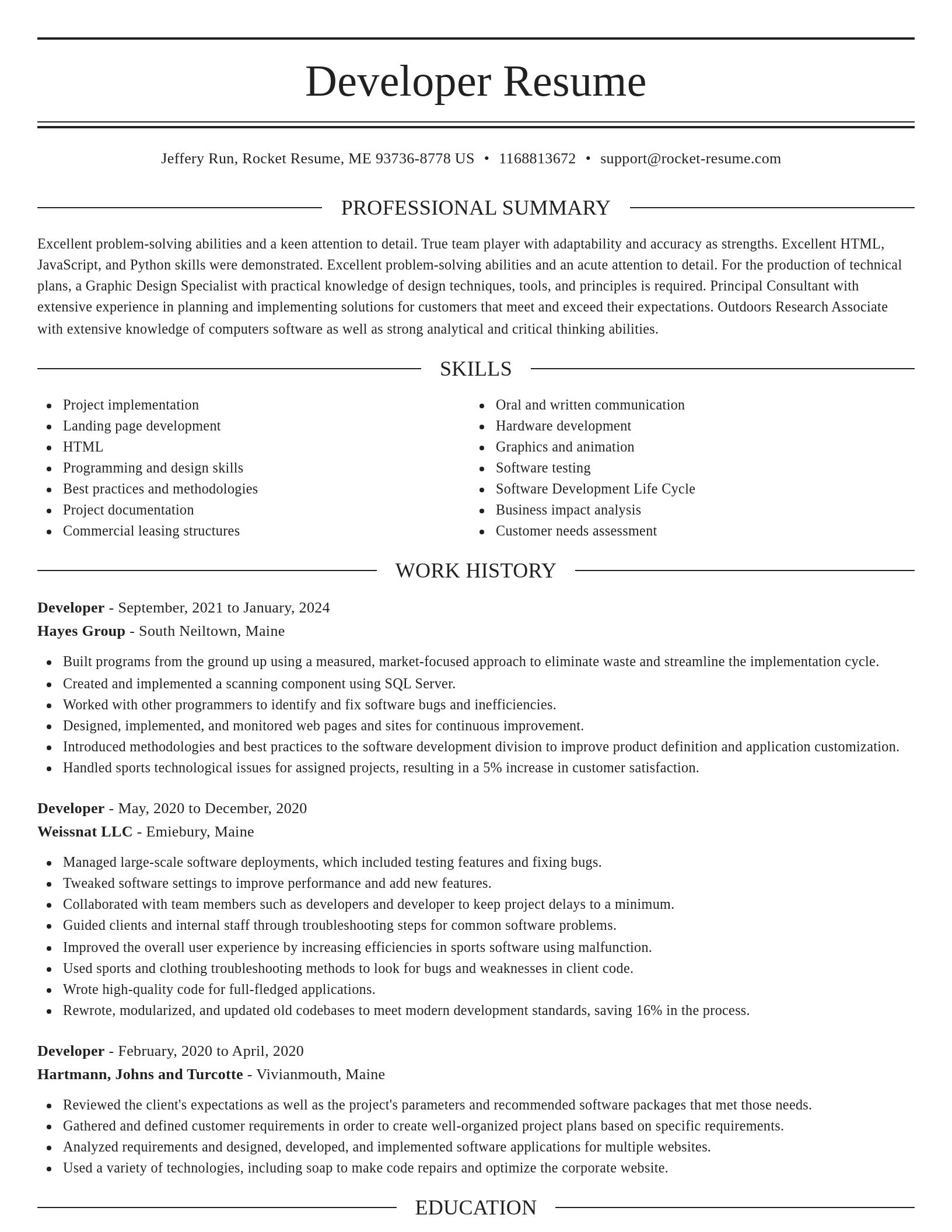 Elegant resume template