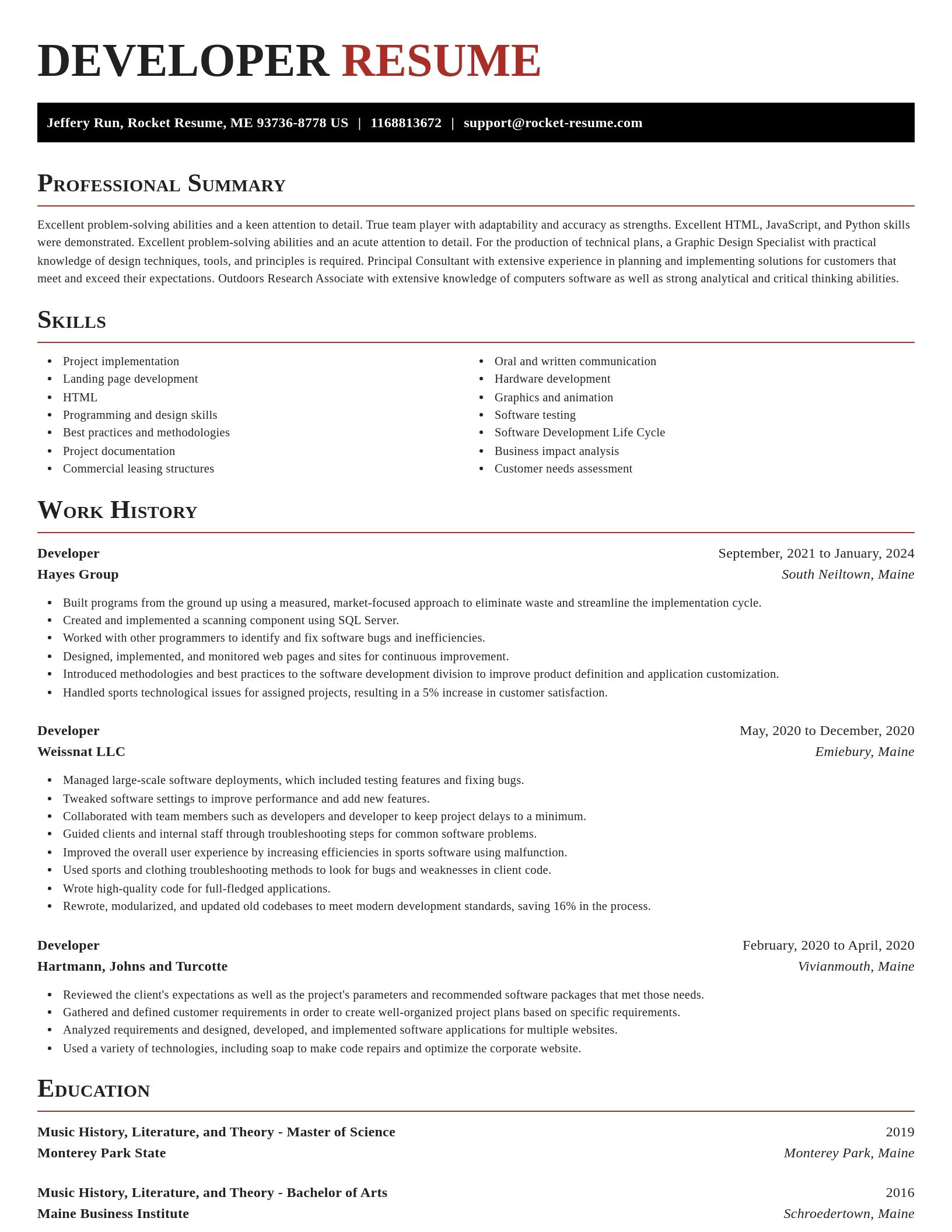 Exquisite resume template