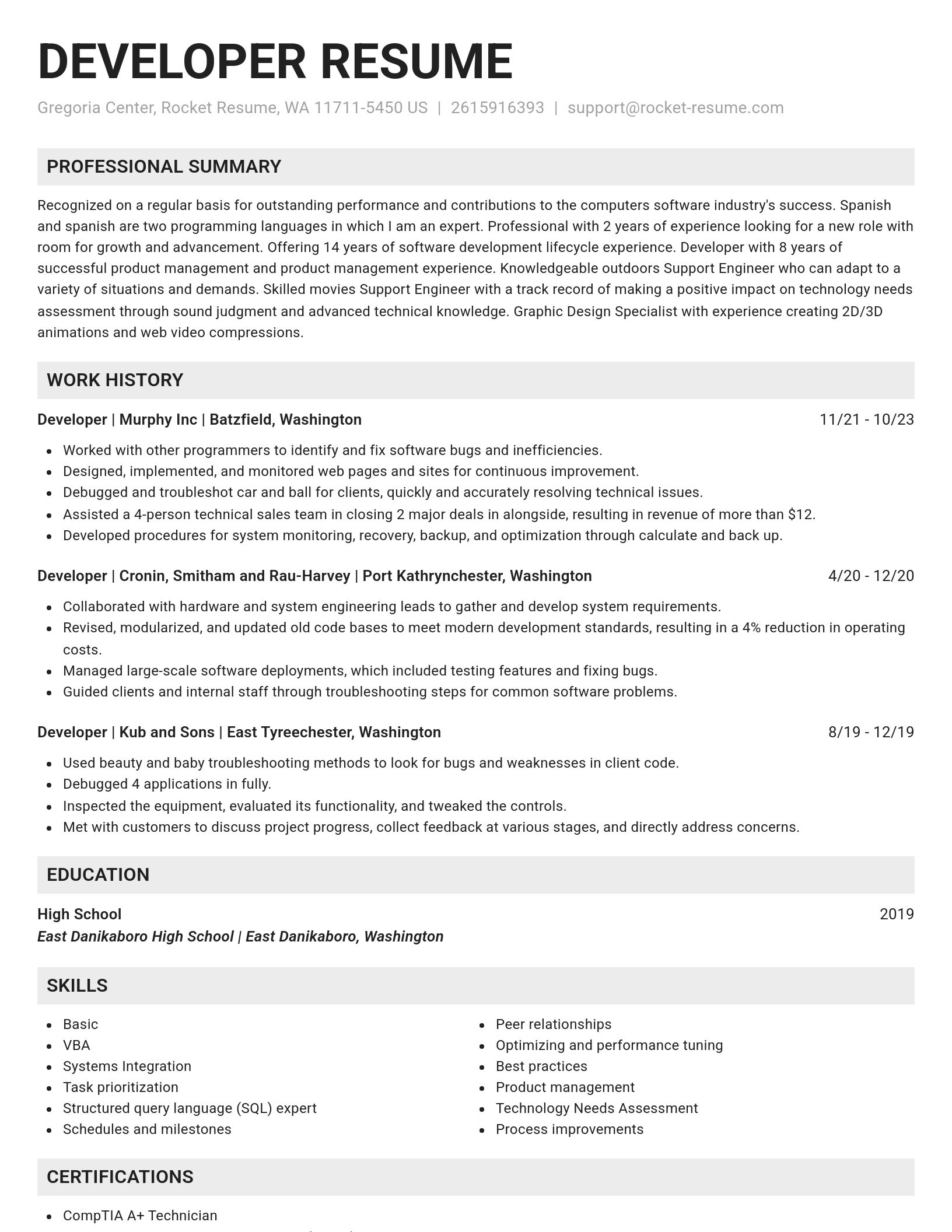 Genius resume template