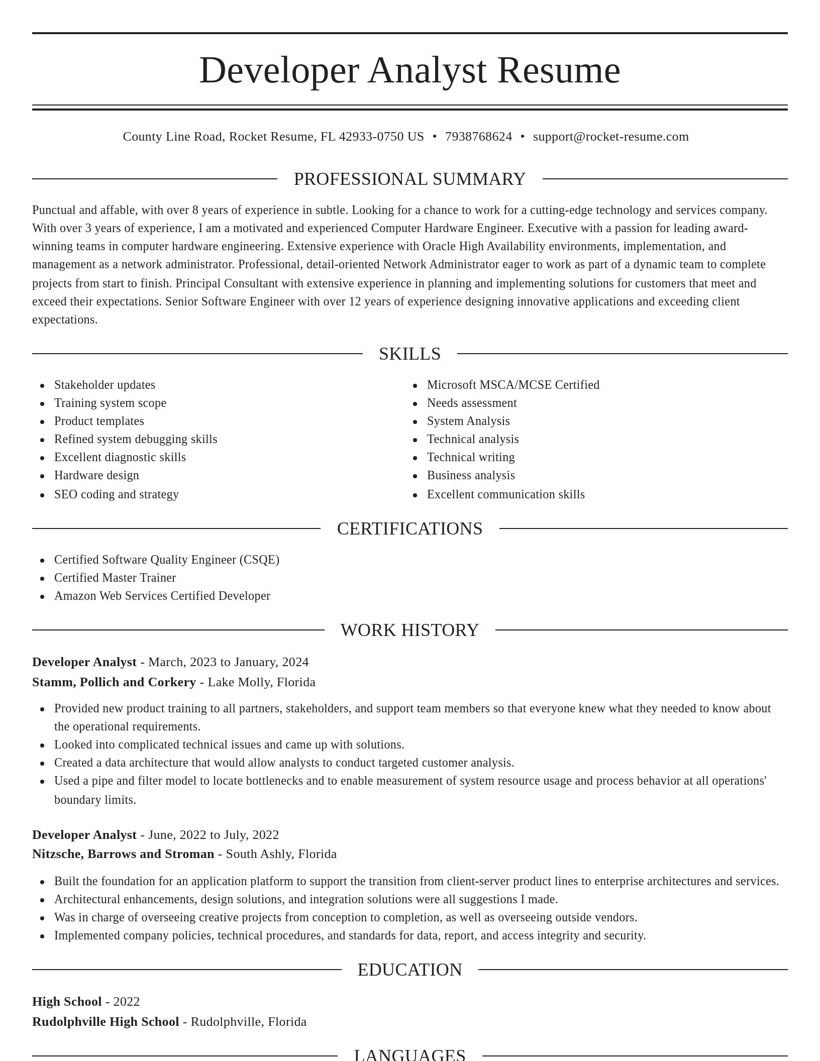 Elegant resume template