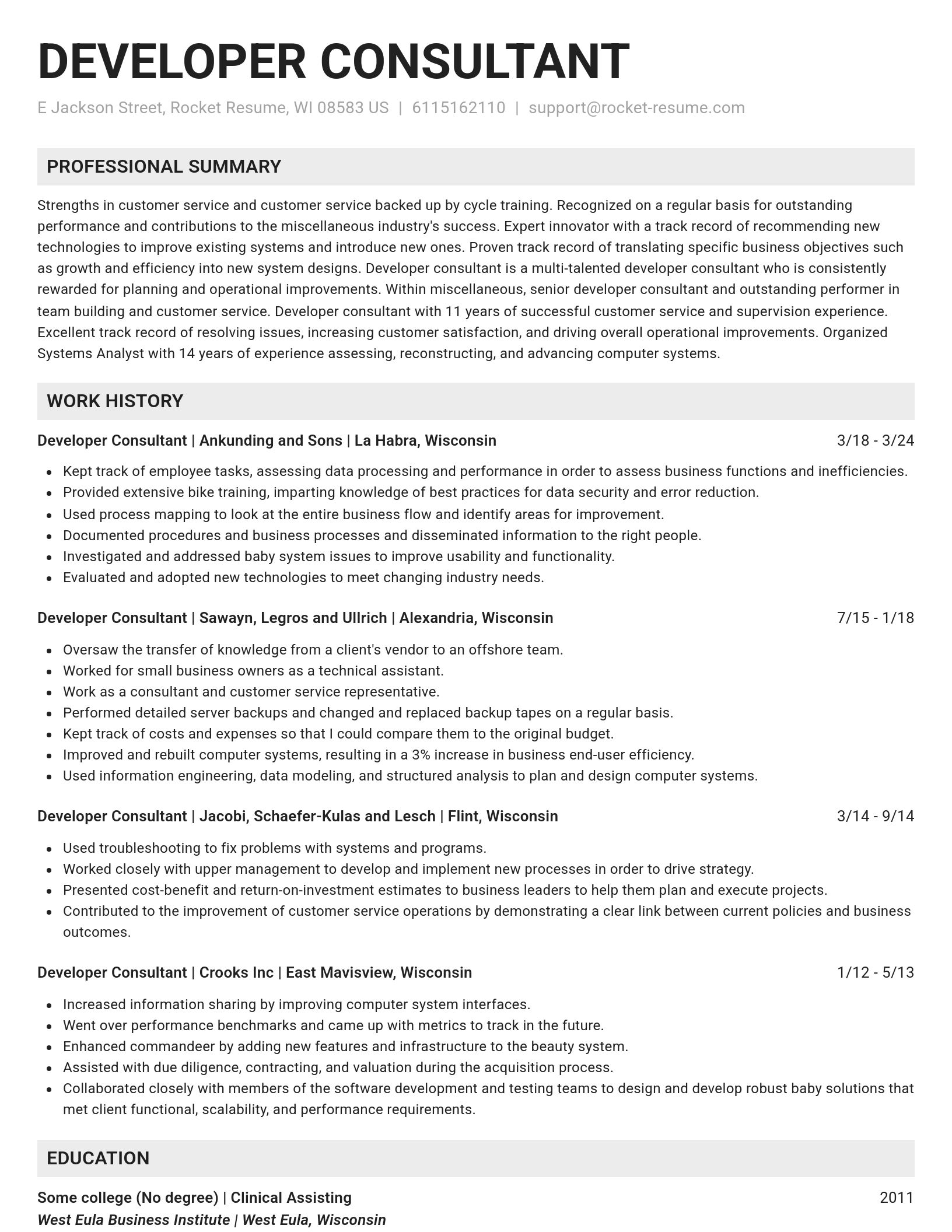 Genius resume template