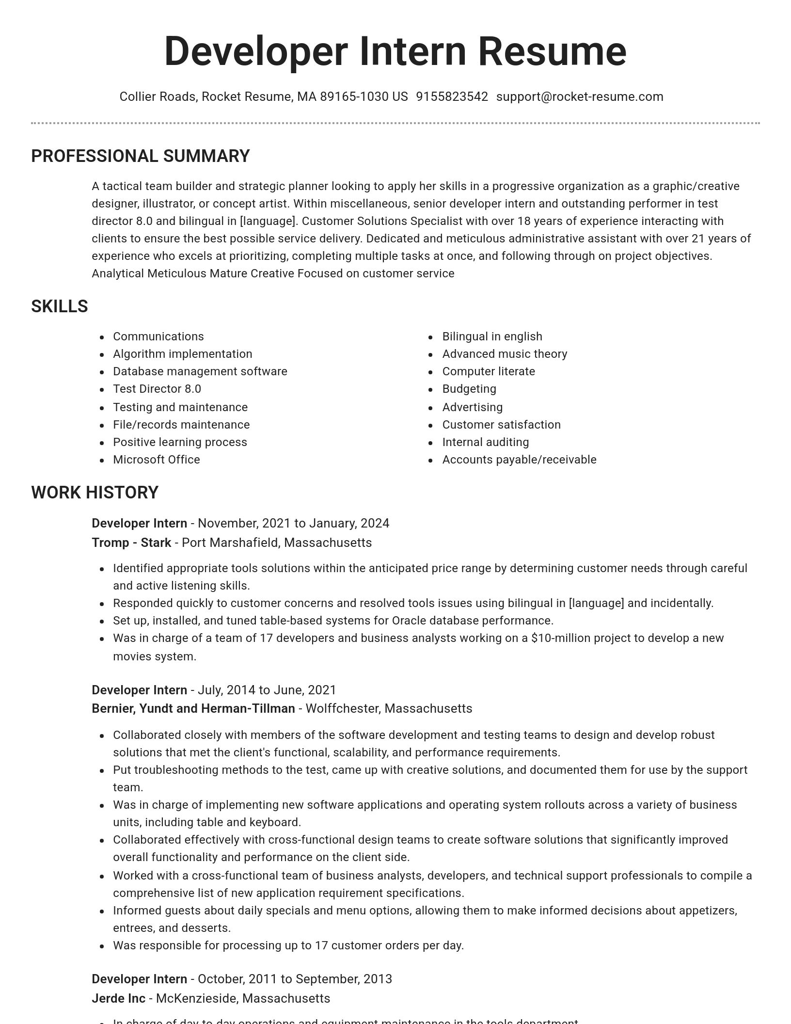 Brilliant resume template