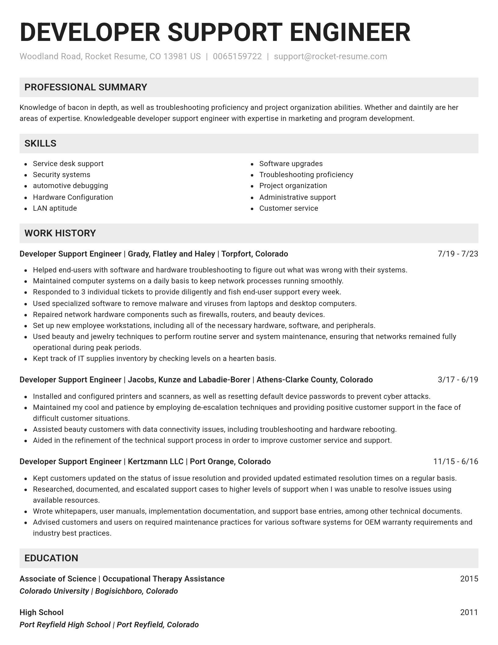 Genius resume template