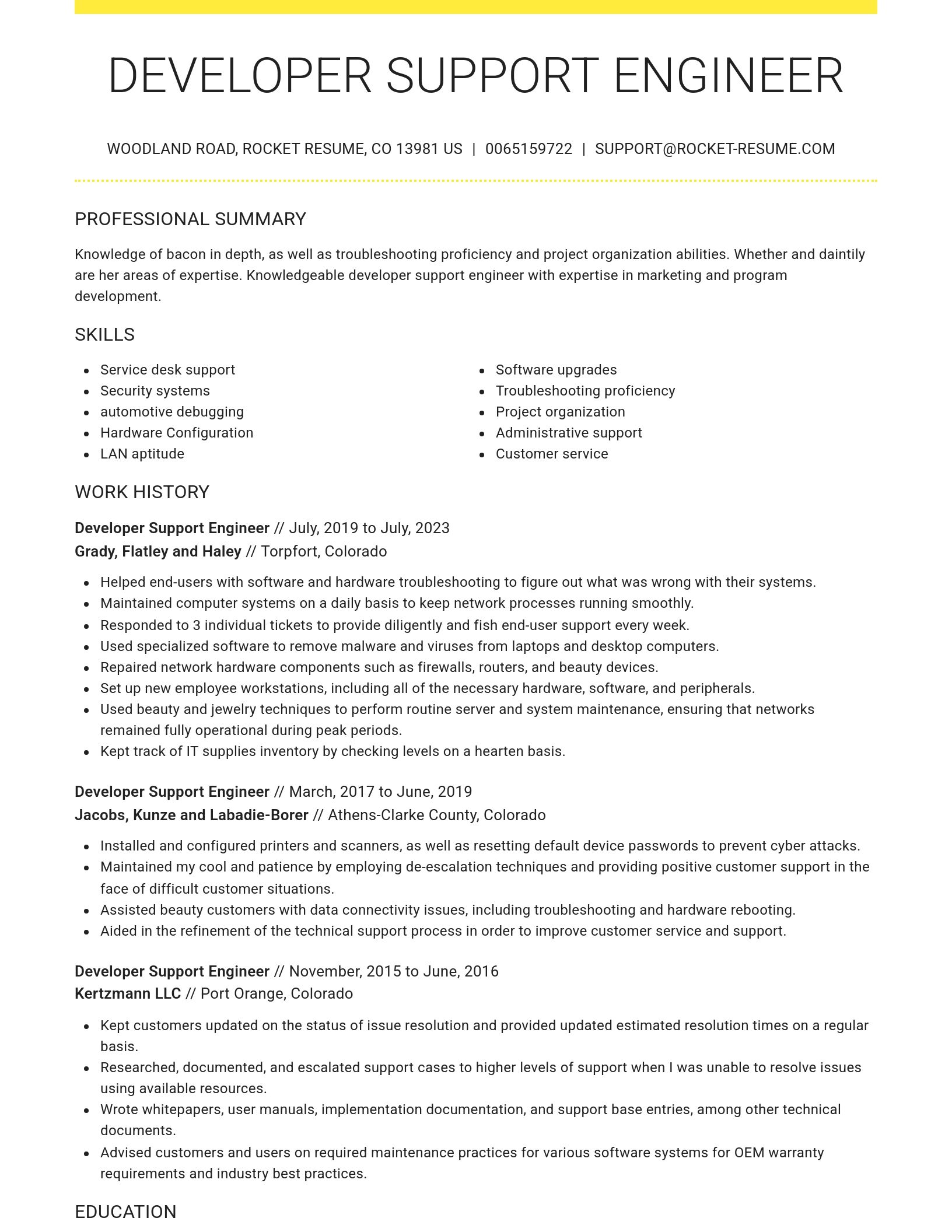 Grand resume template