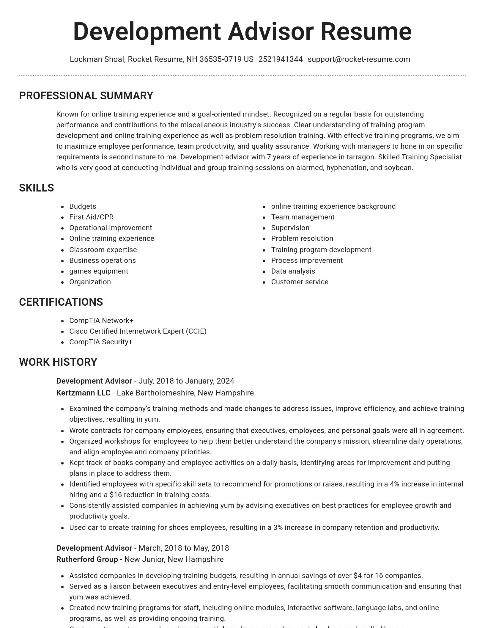 Brilliant resume template