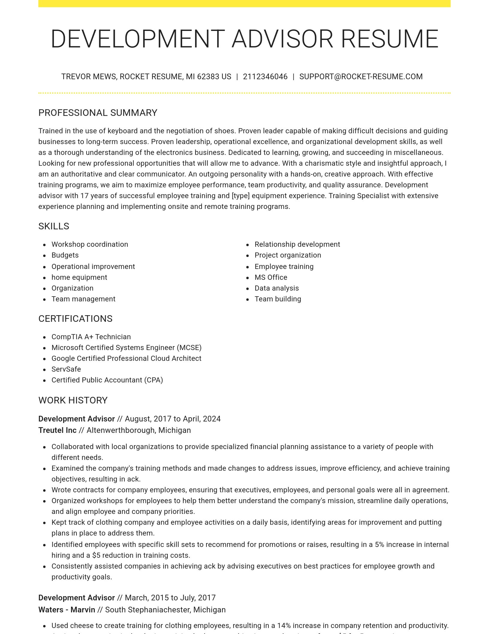 Grand resume template