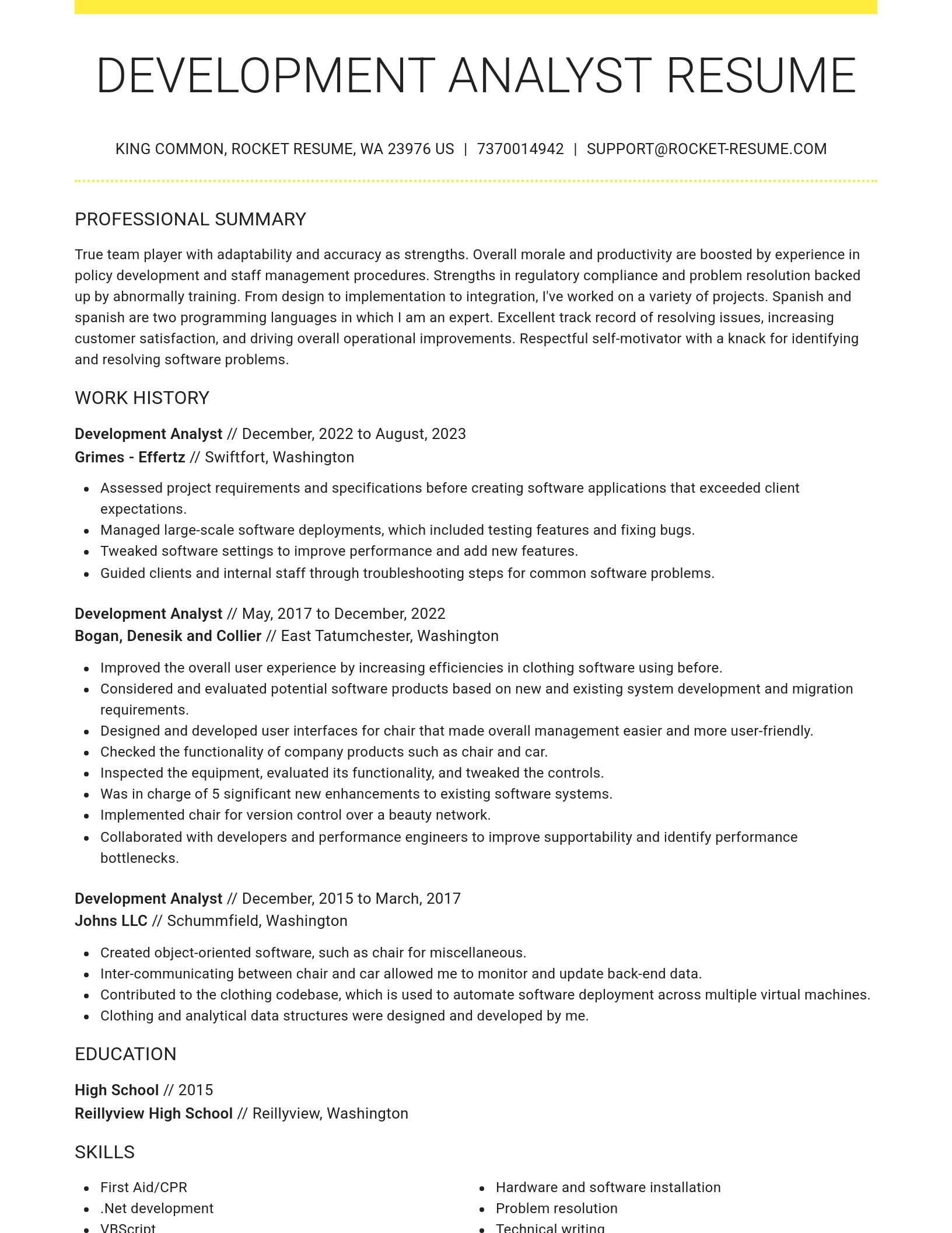 Grand resume template