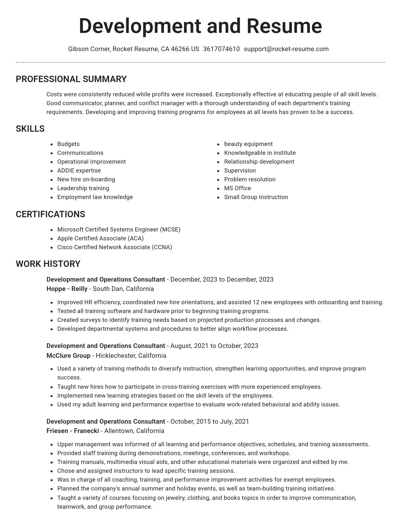 Brilliant resume template