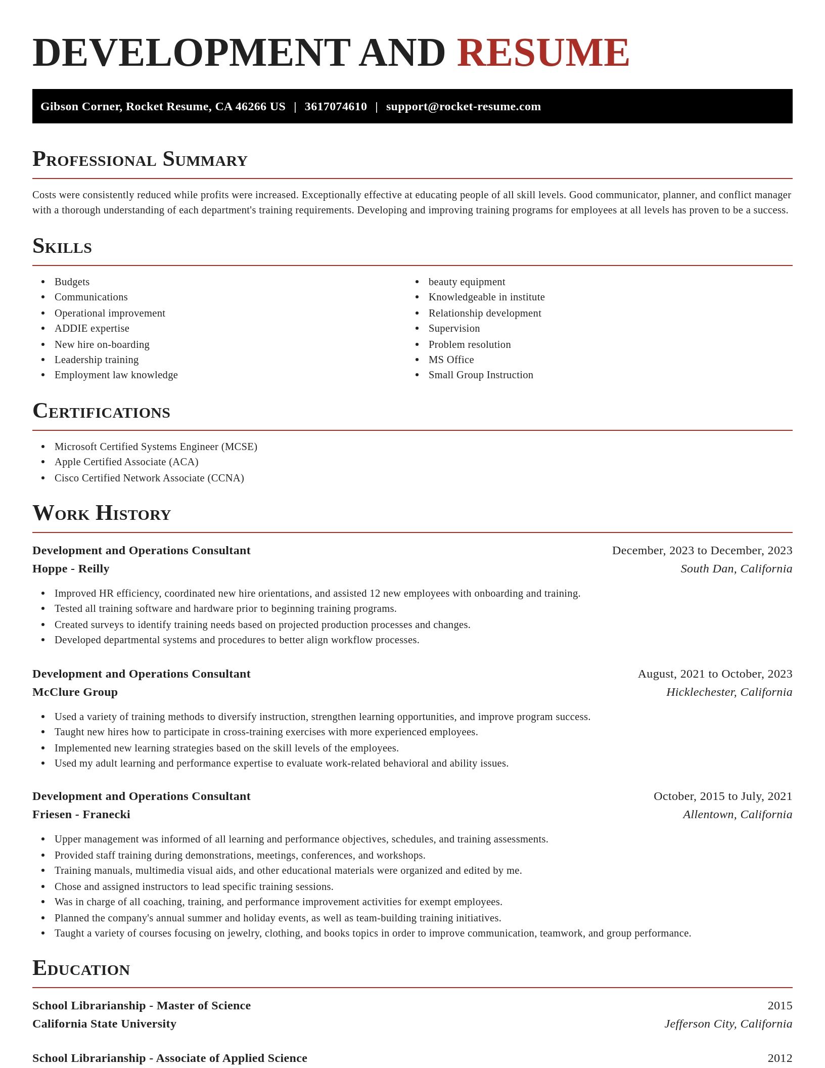 Exquisite resume template