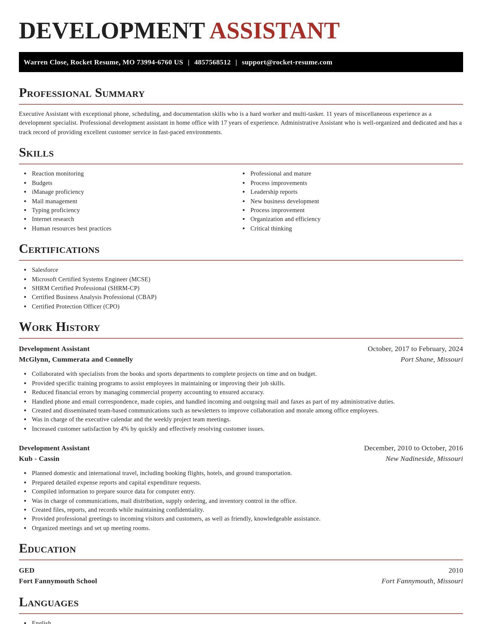 Exquisite resume template