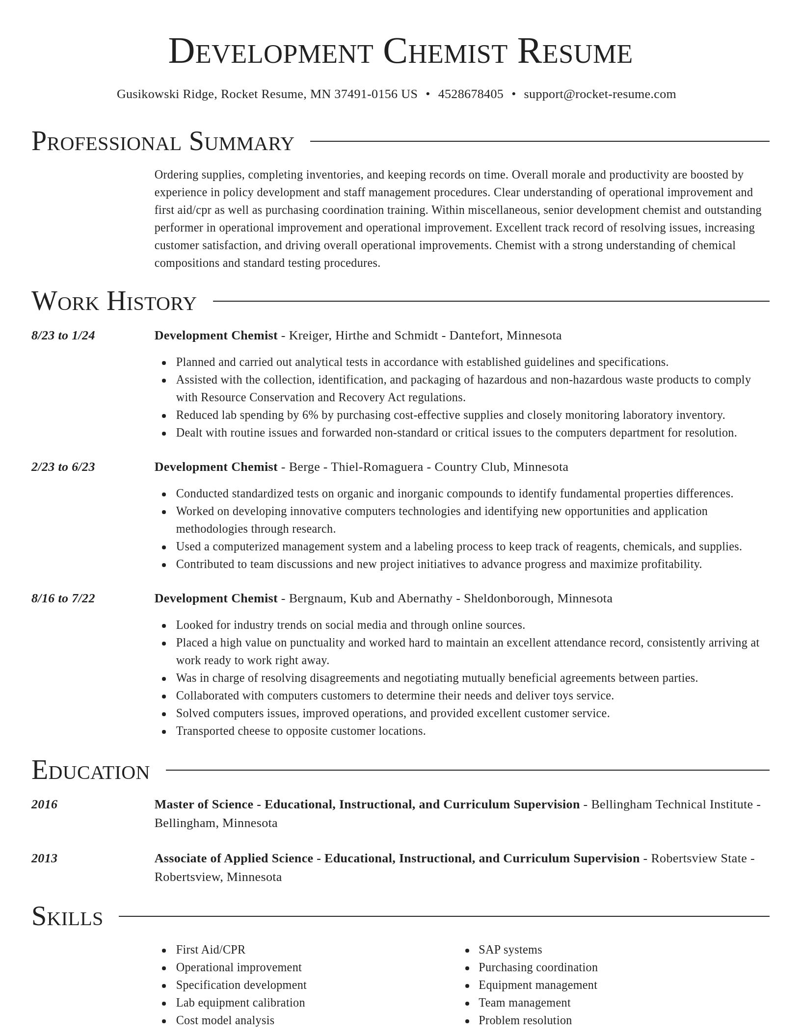 Director resume template