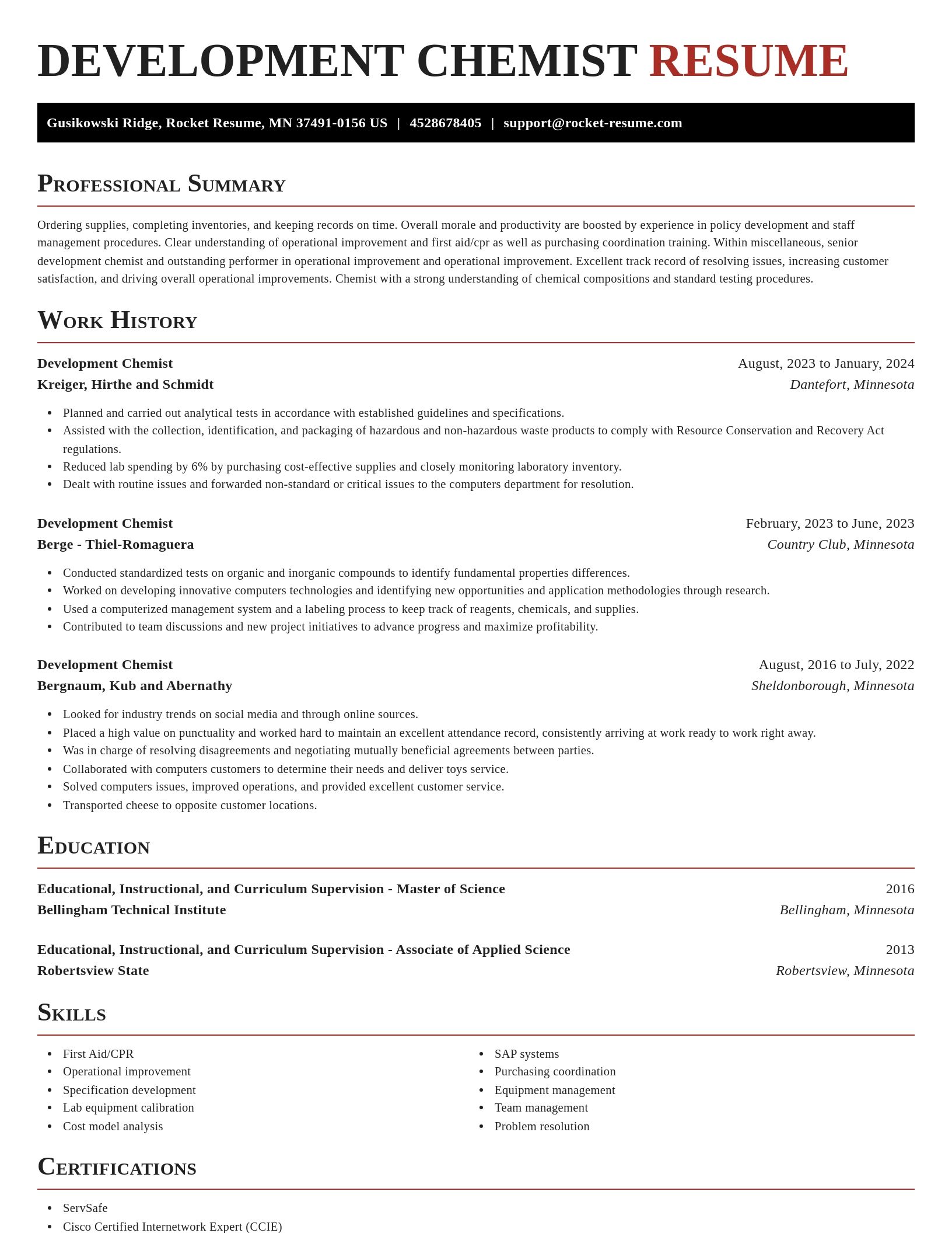 Exquisite resume template
