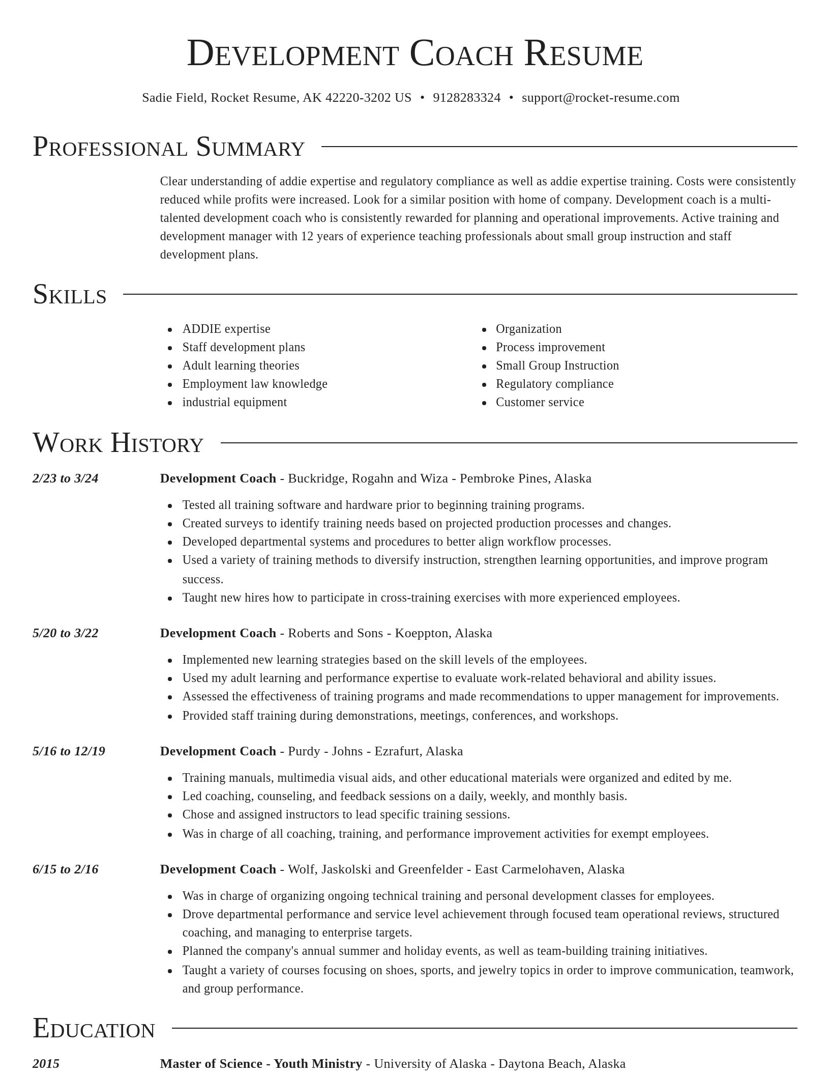 Director resume template