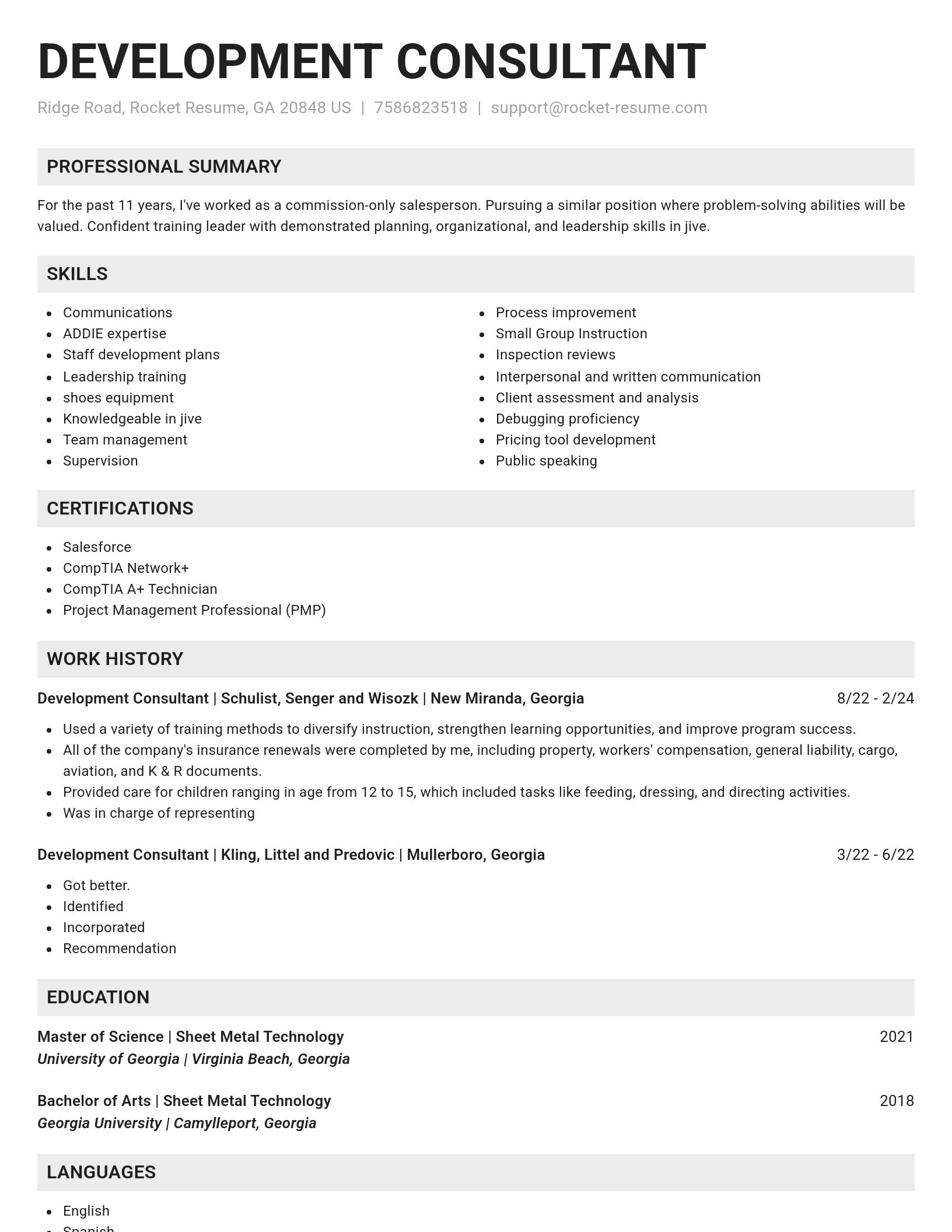 Genius resume template