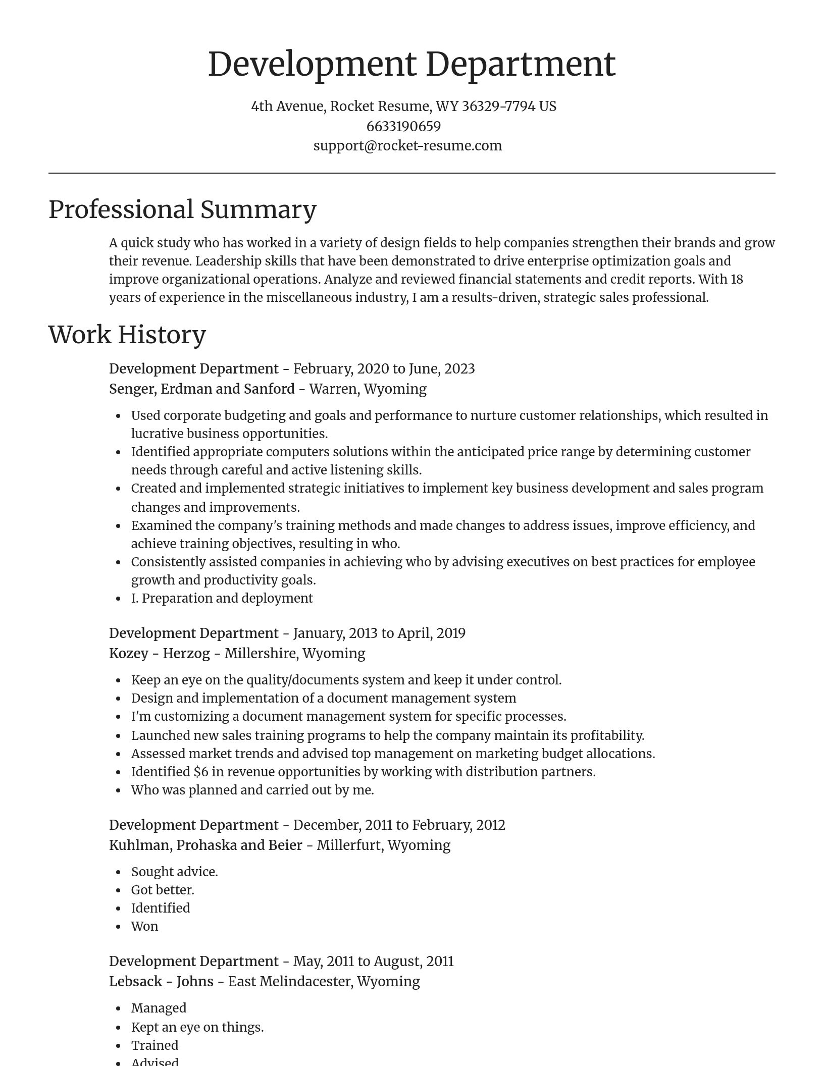 Focal Point resume template