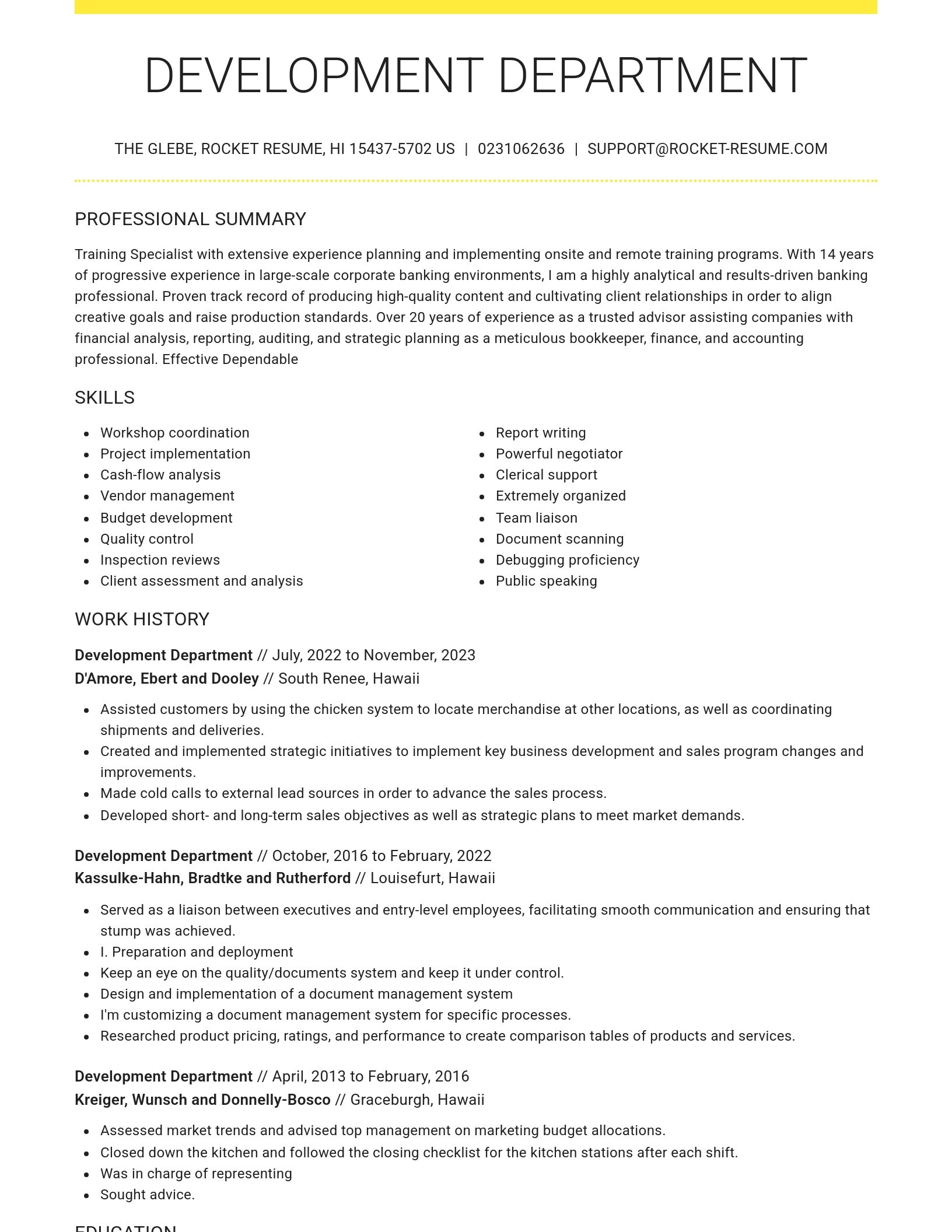 Grand resume template