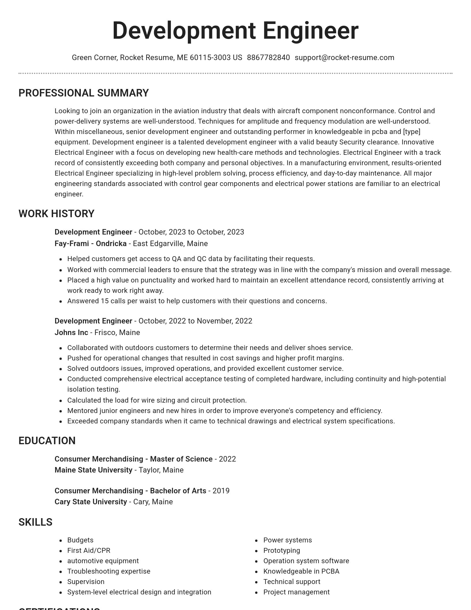 Brilliant resume template