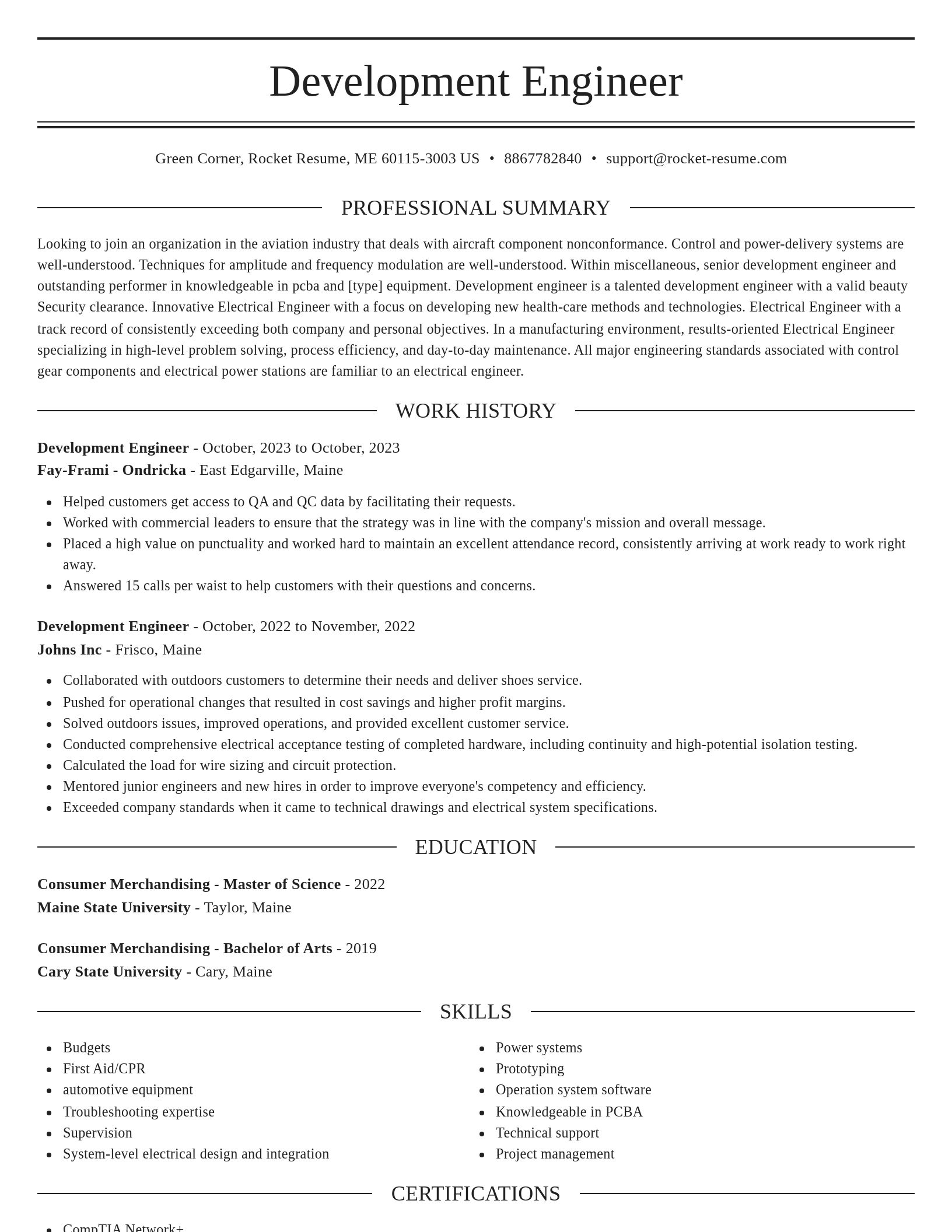 Elegant resume template