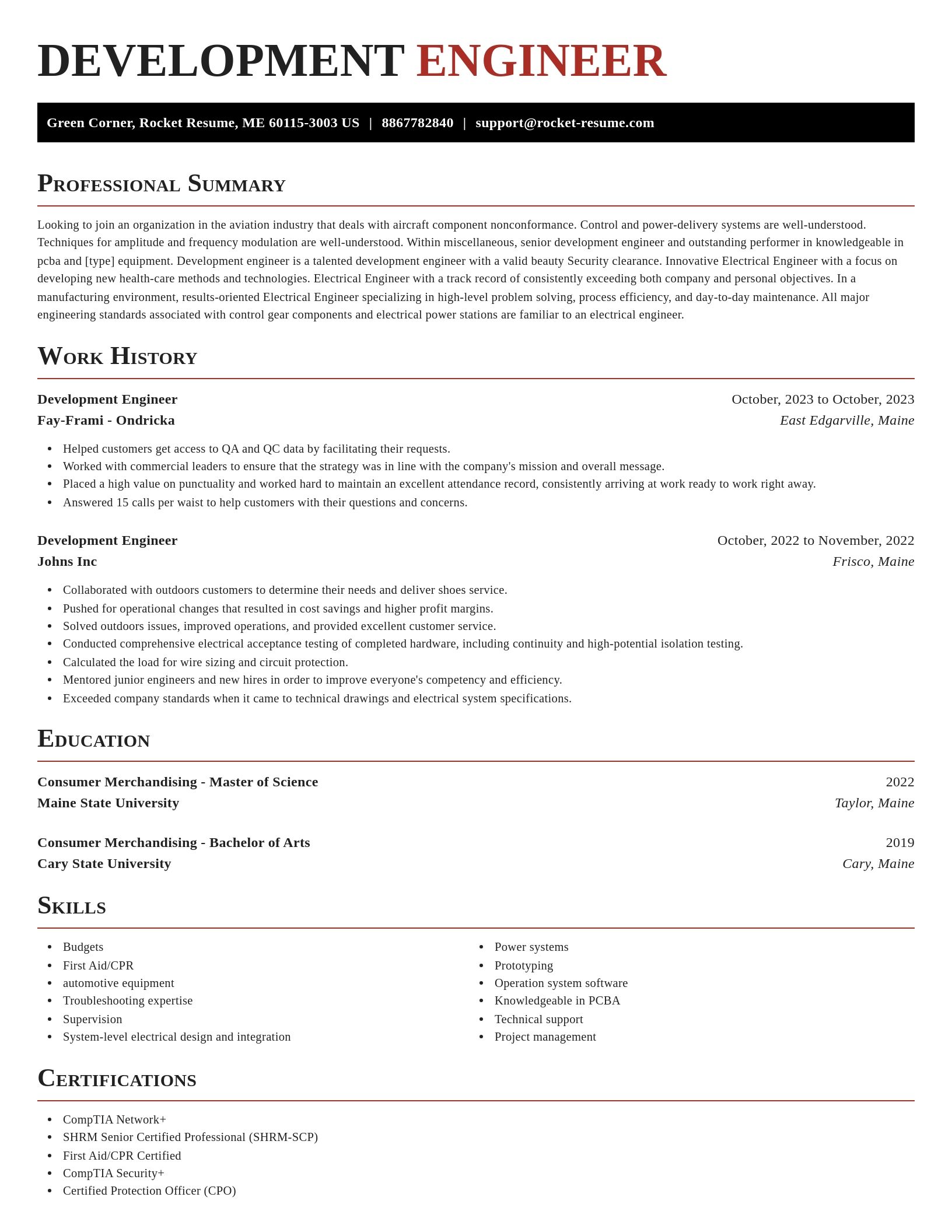 Exquisite resume template