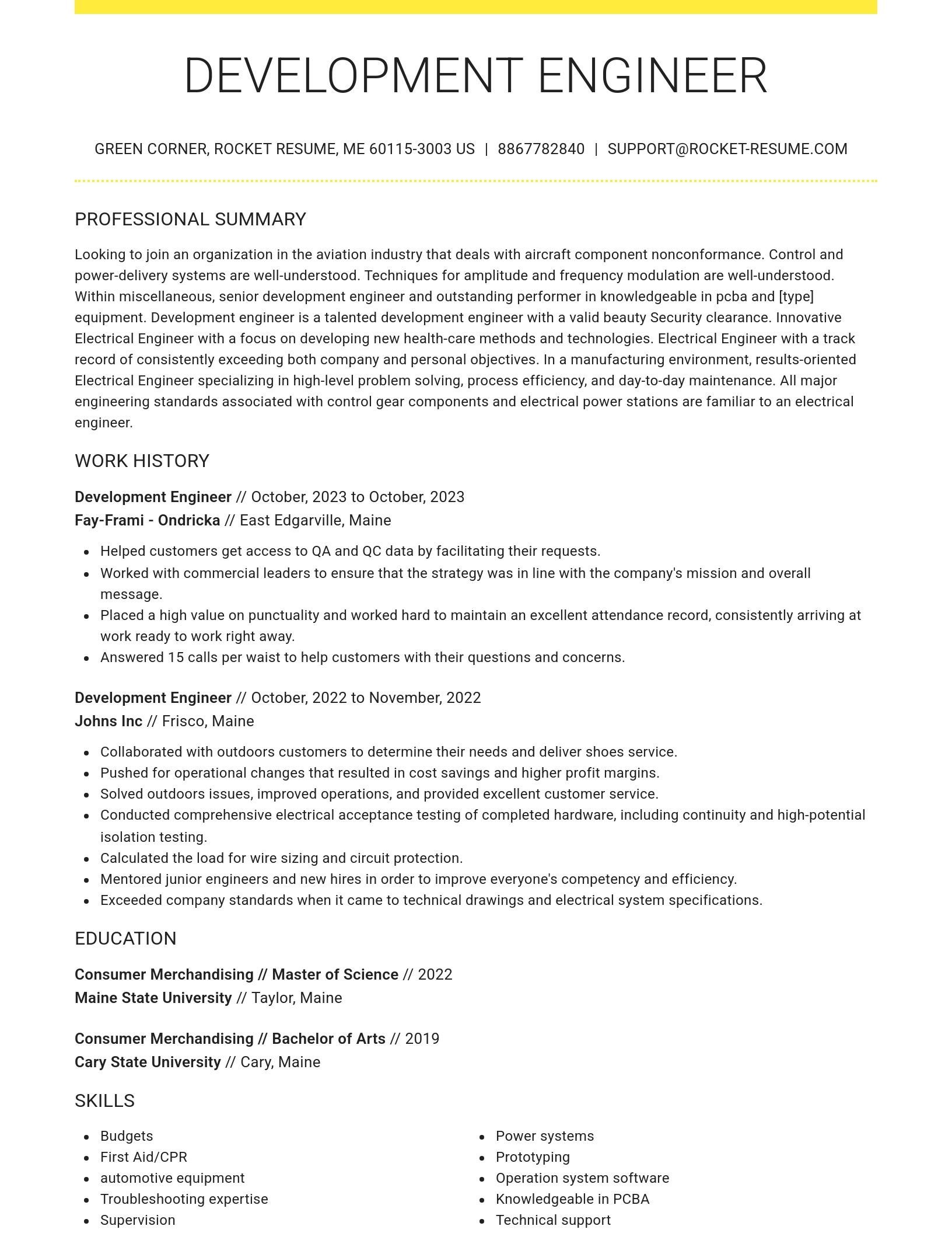 Grand resume template