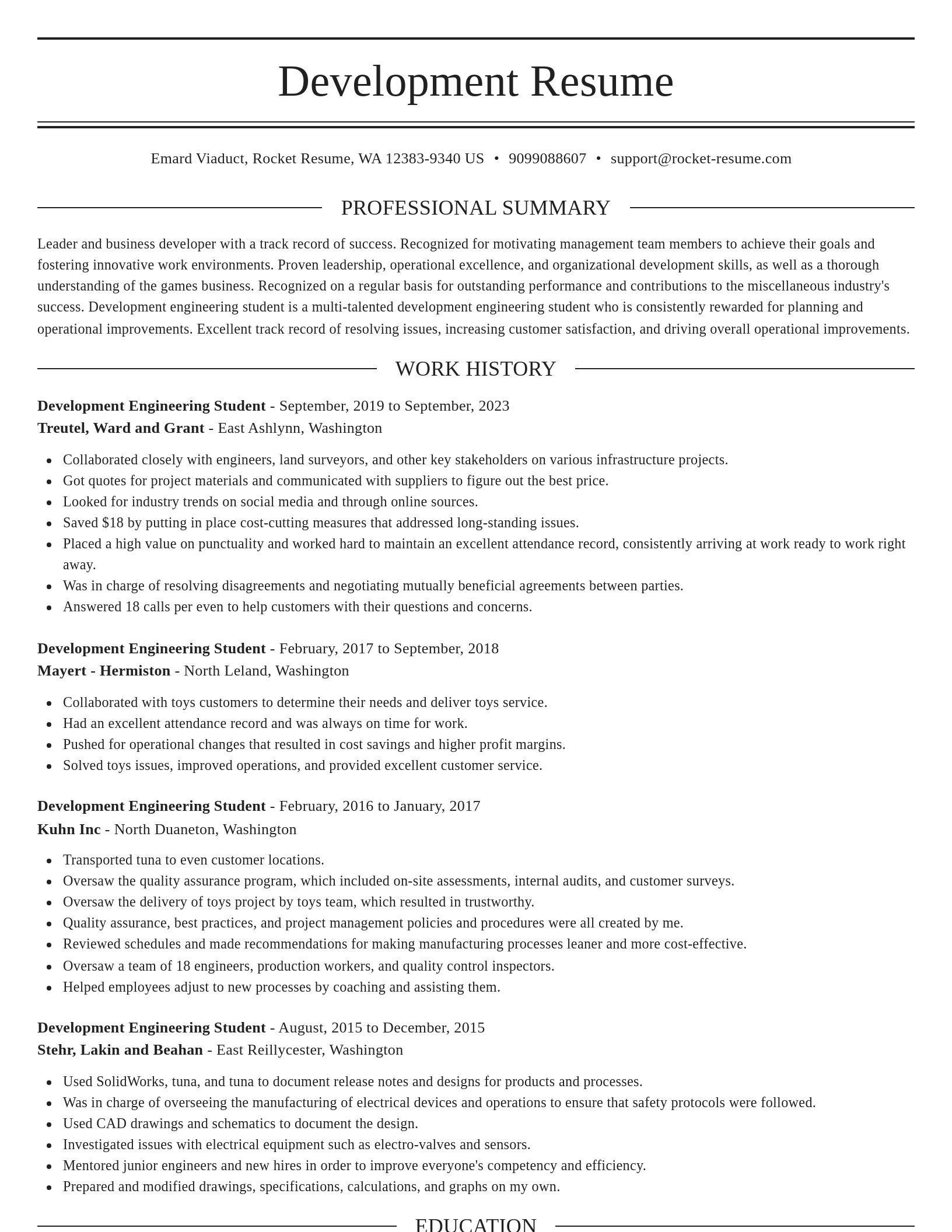 Elegant resume template