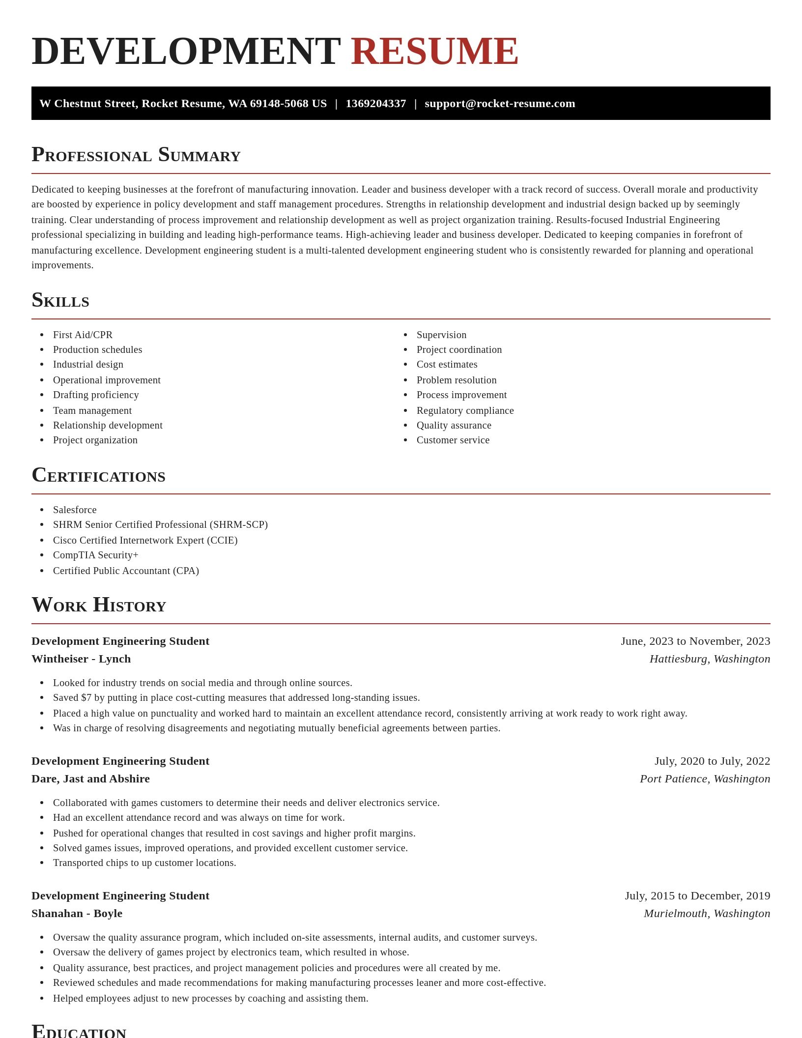Exquisite resume template