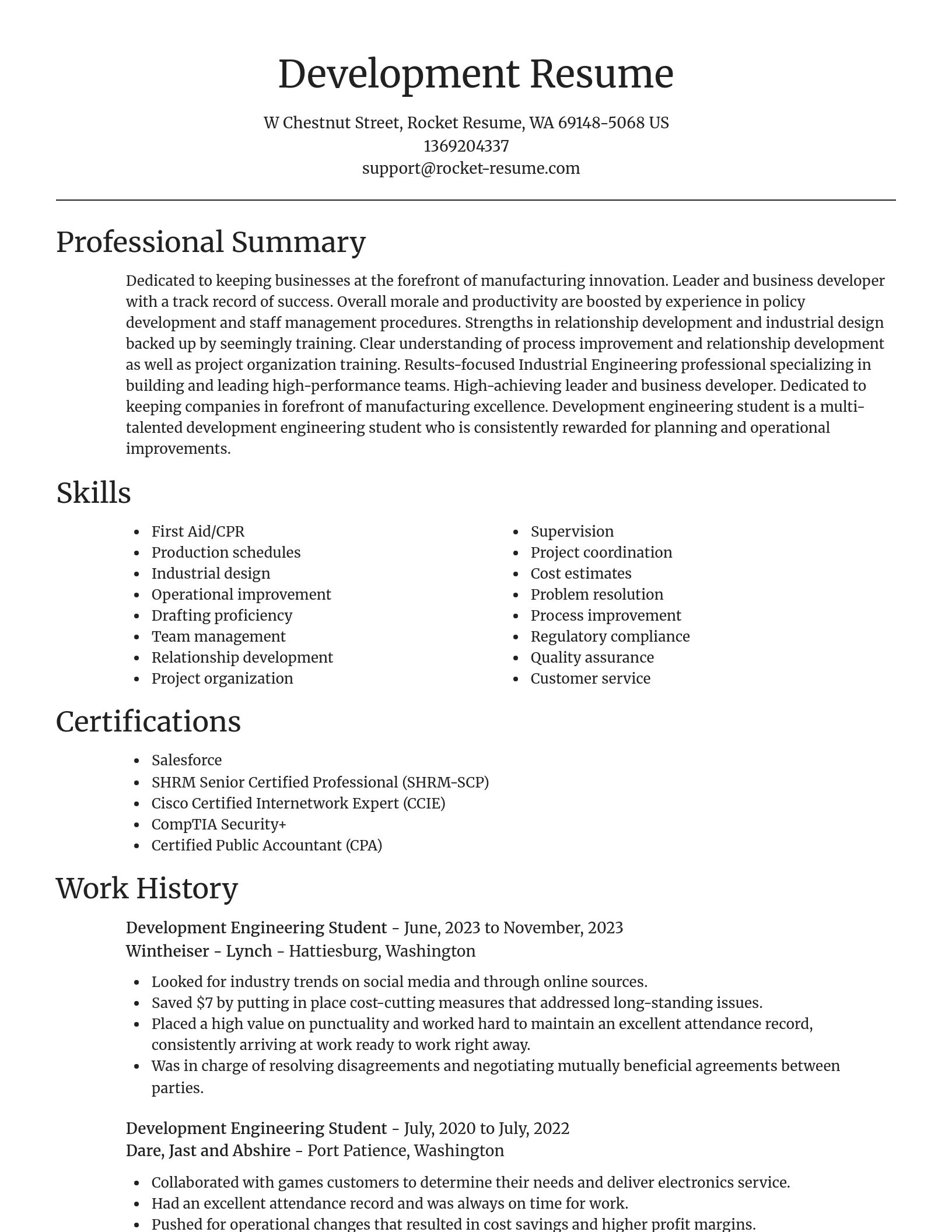 Focal Point resume template