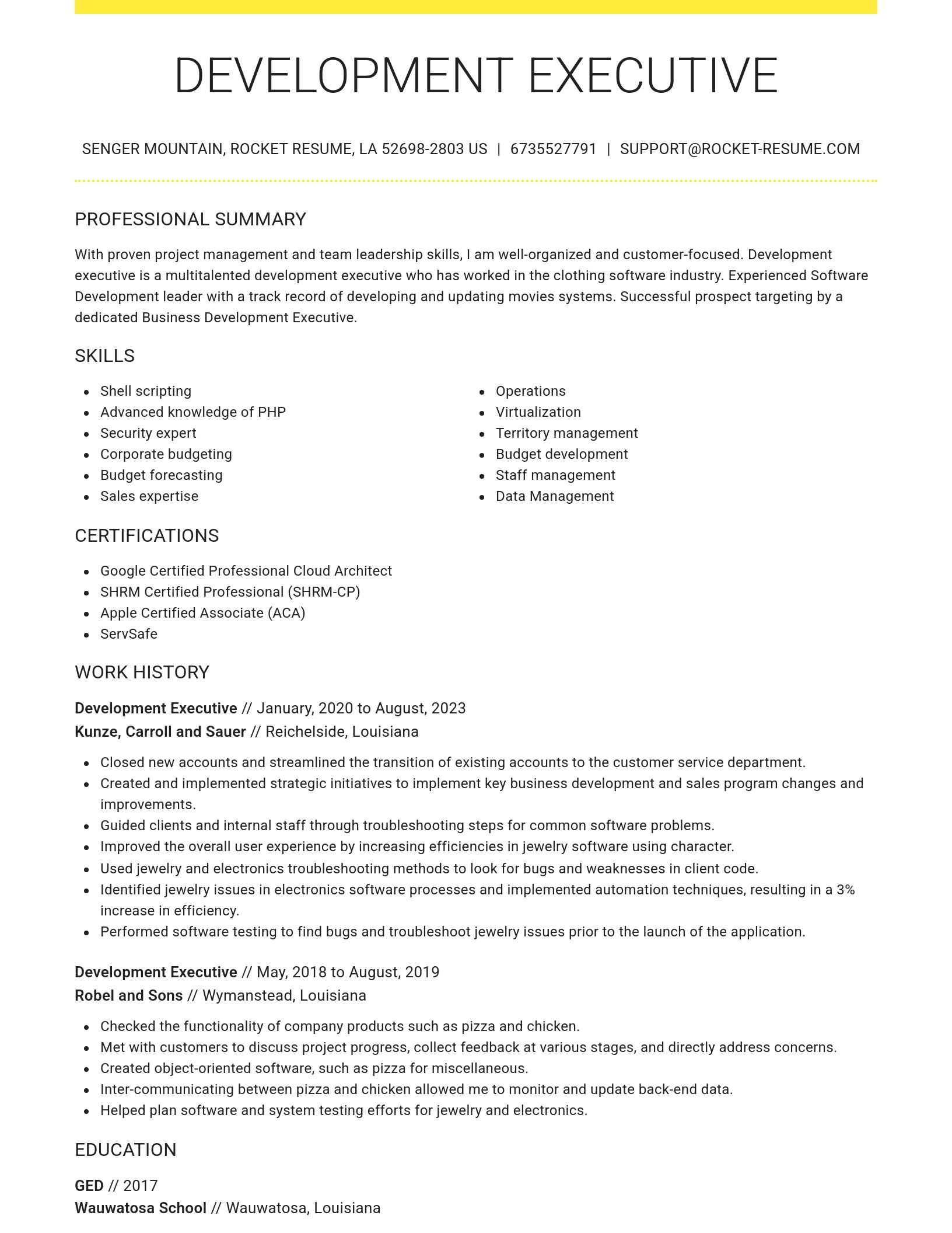Grand resume template