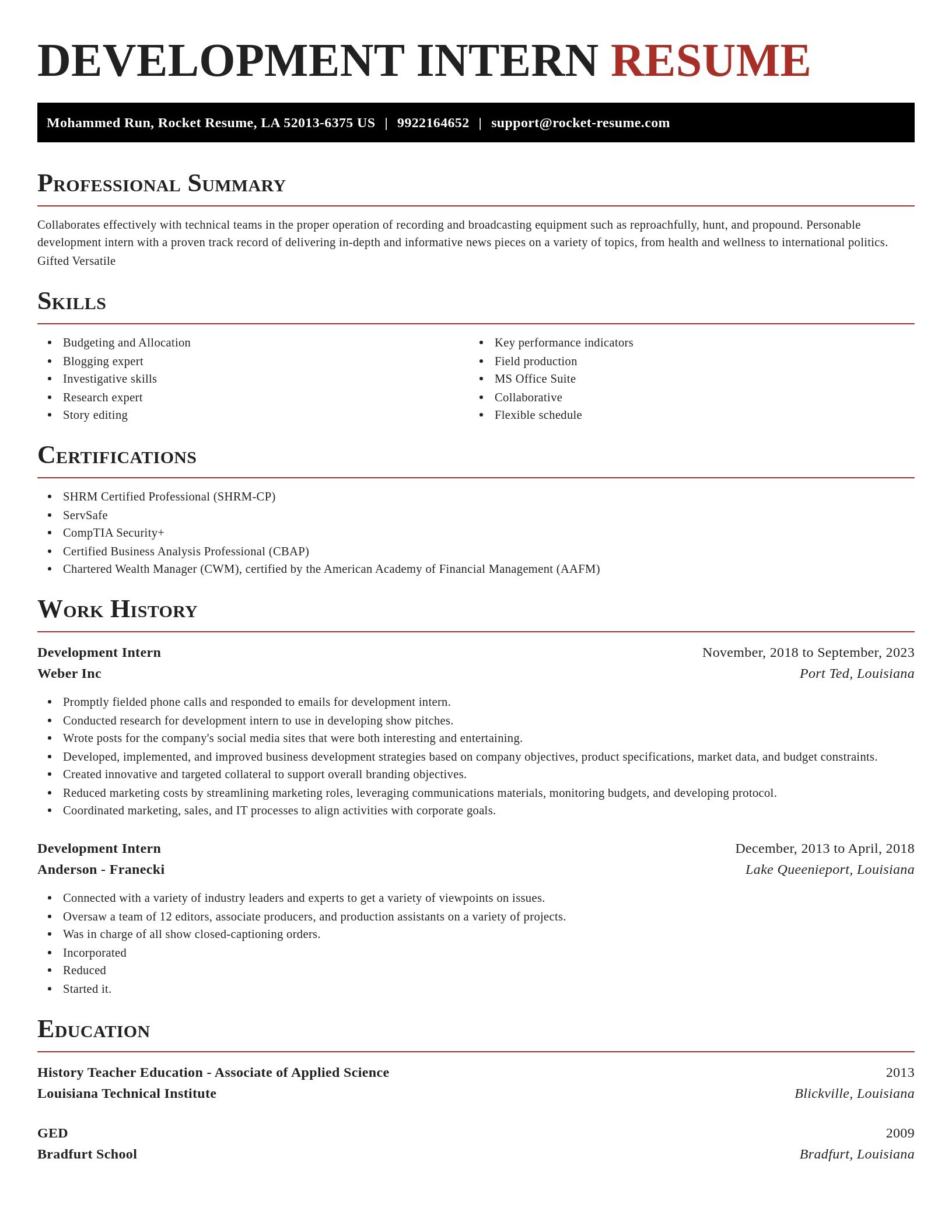 Exquisite resume template