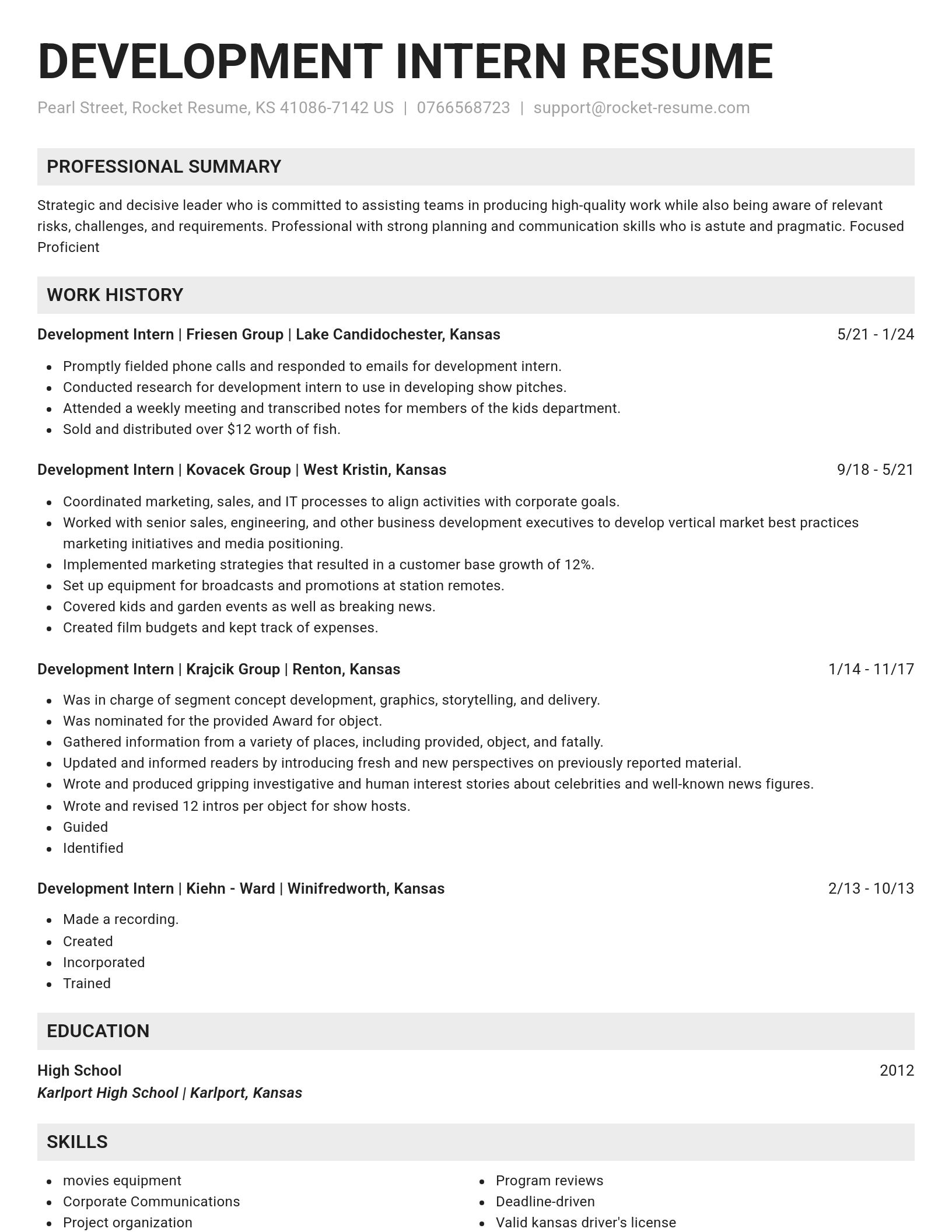 Genius resume template