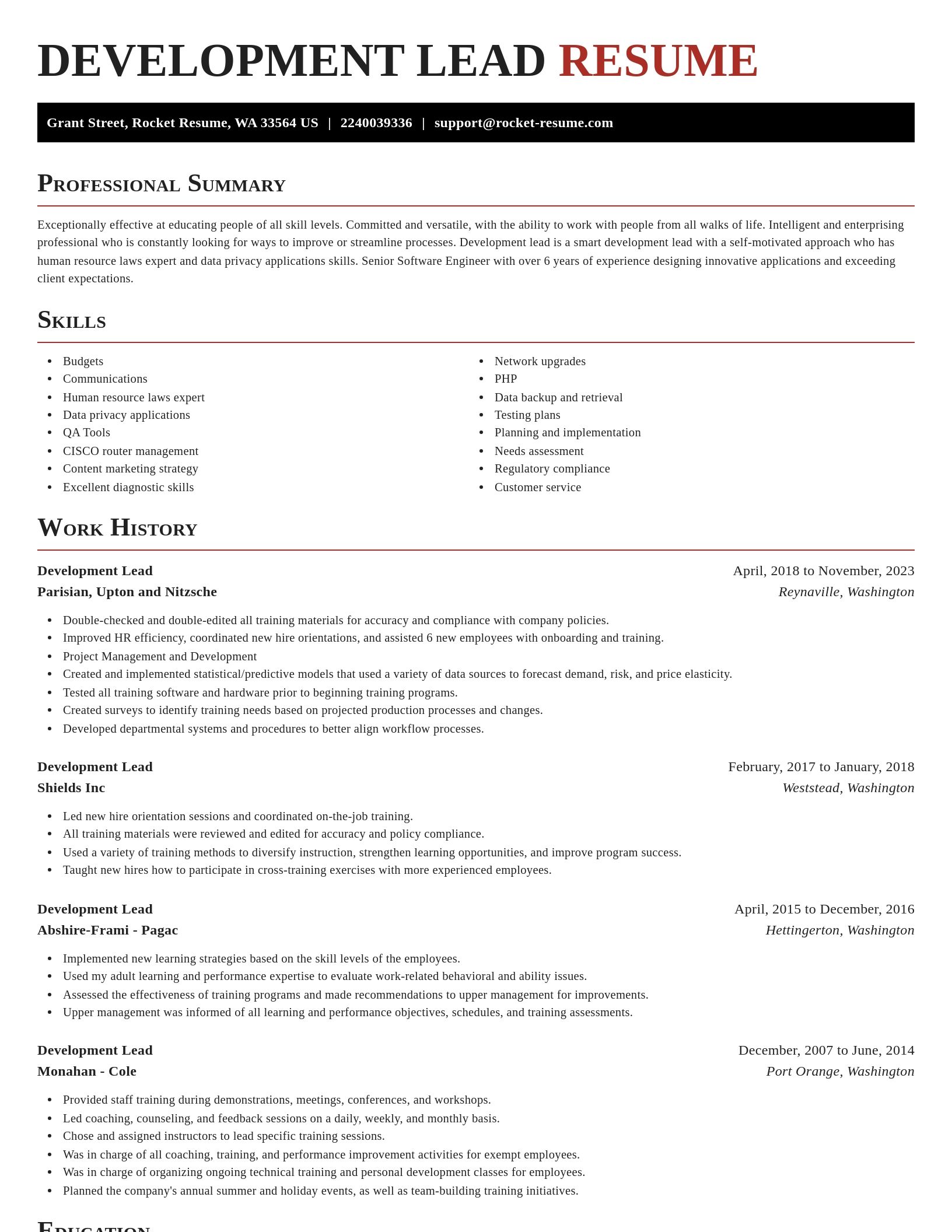 Exquisite resume template
