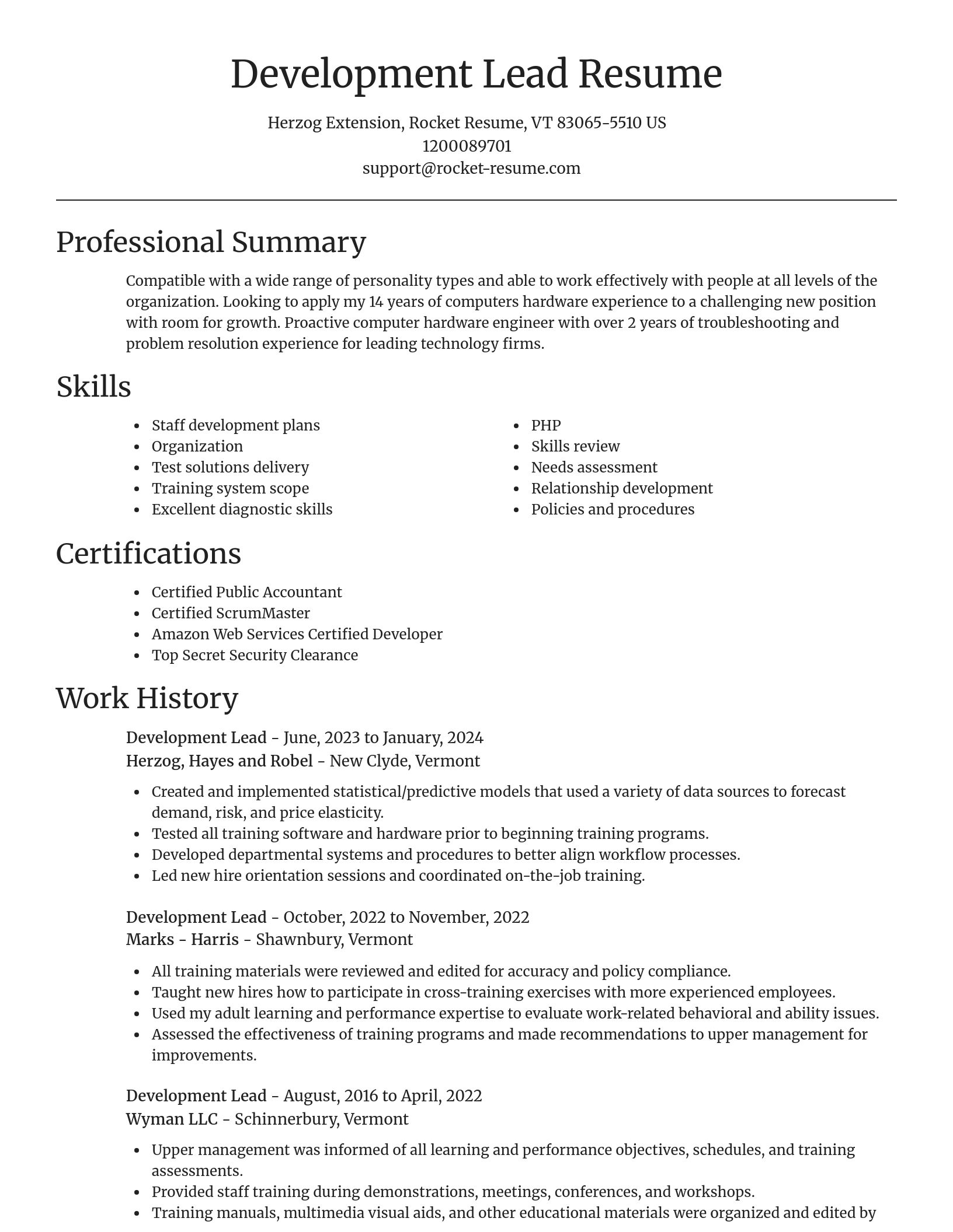 Focal Point resume template