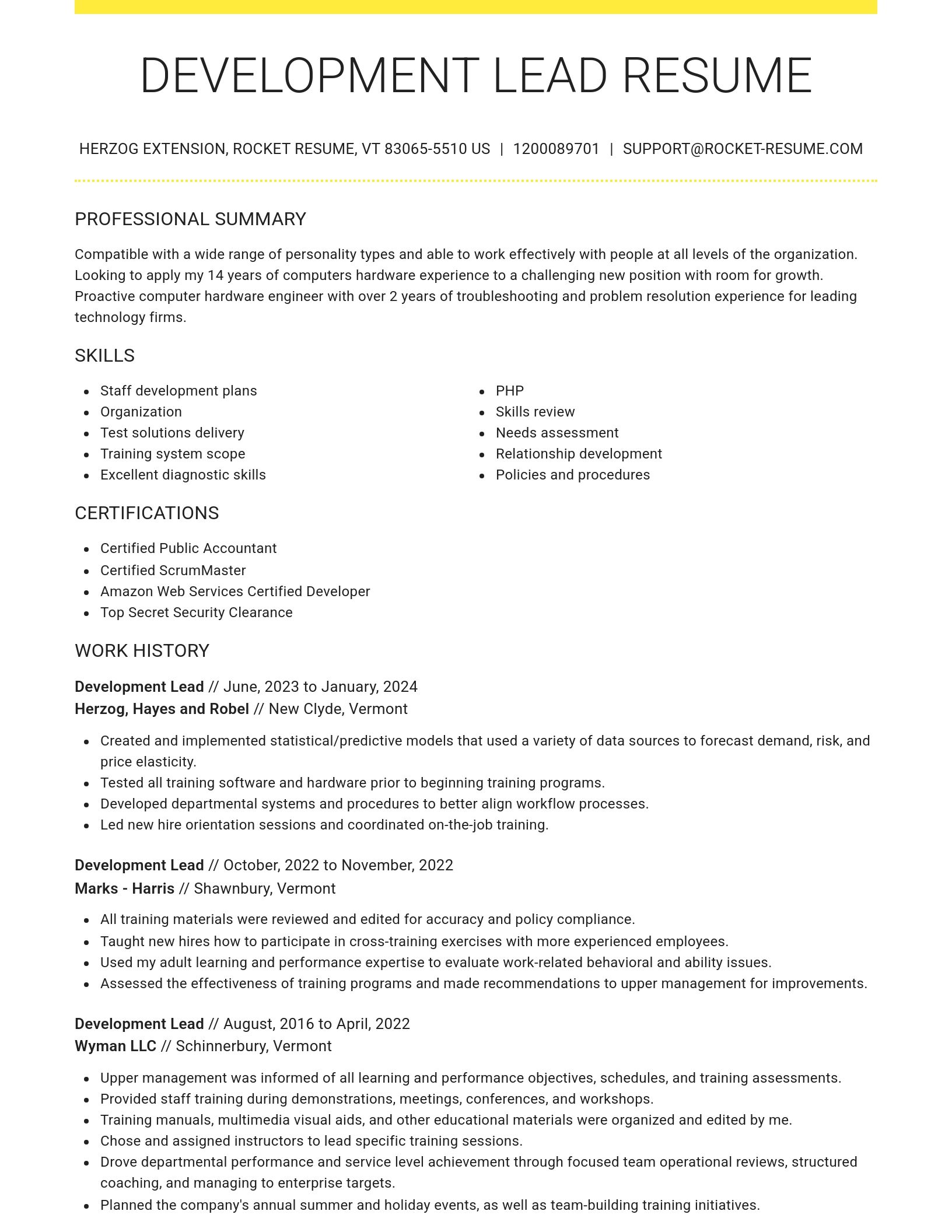 Grand resume template