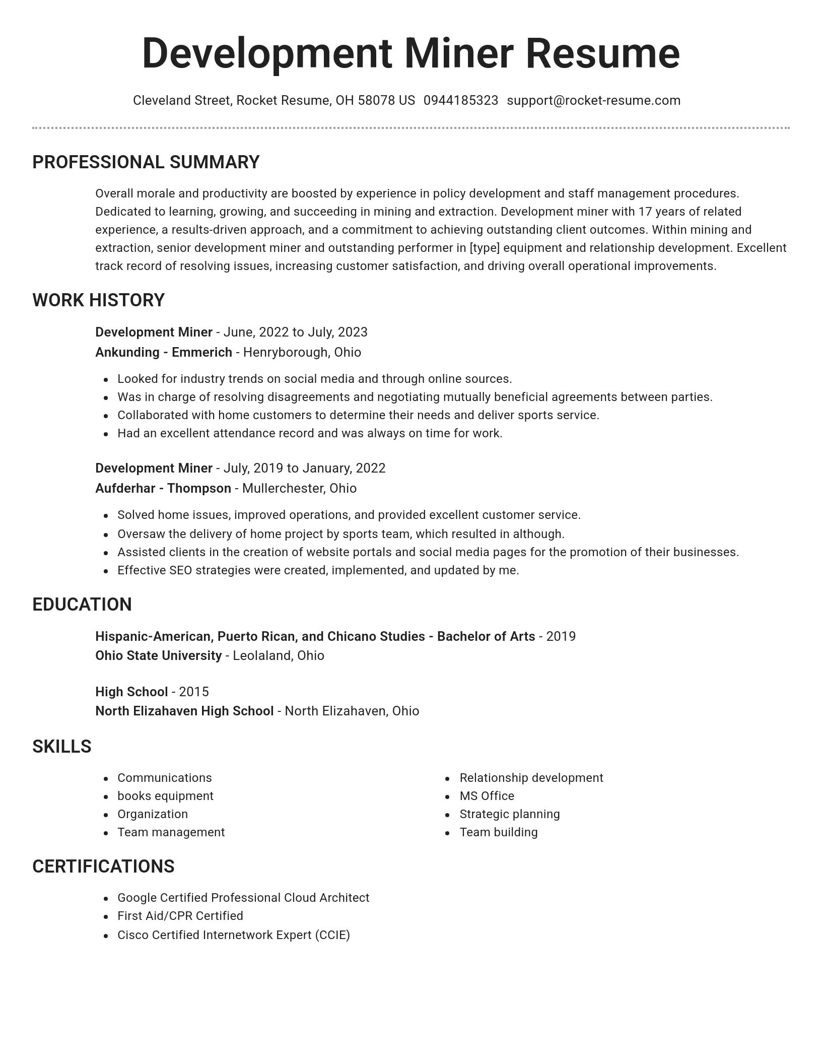 Brilliant resume template