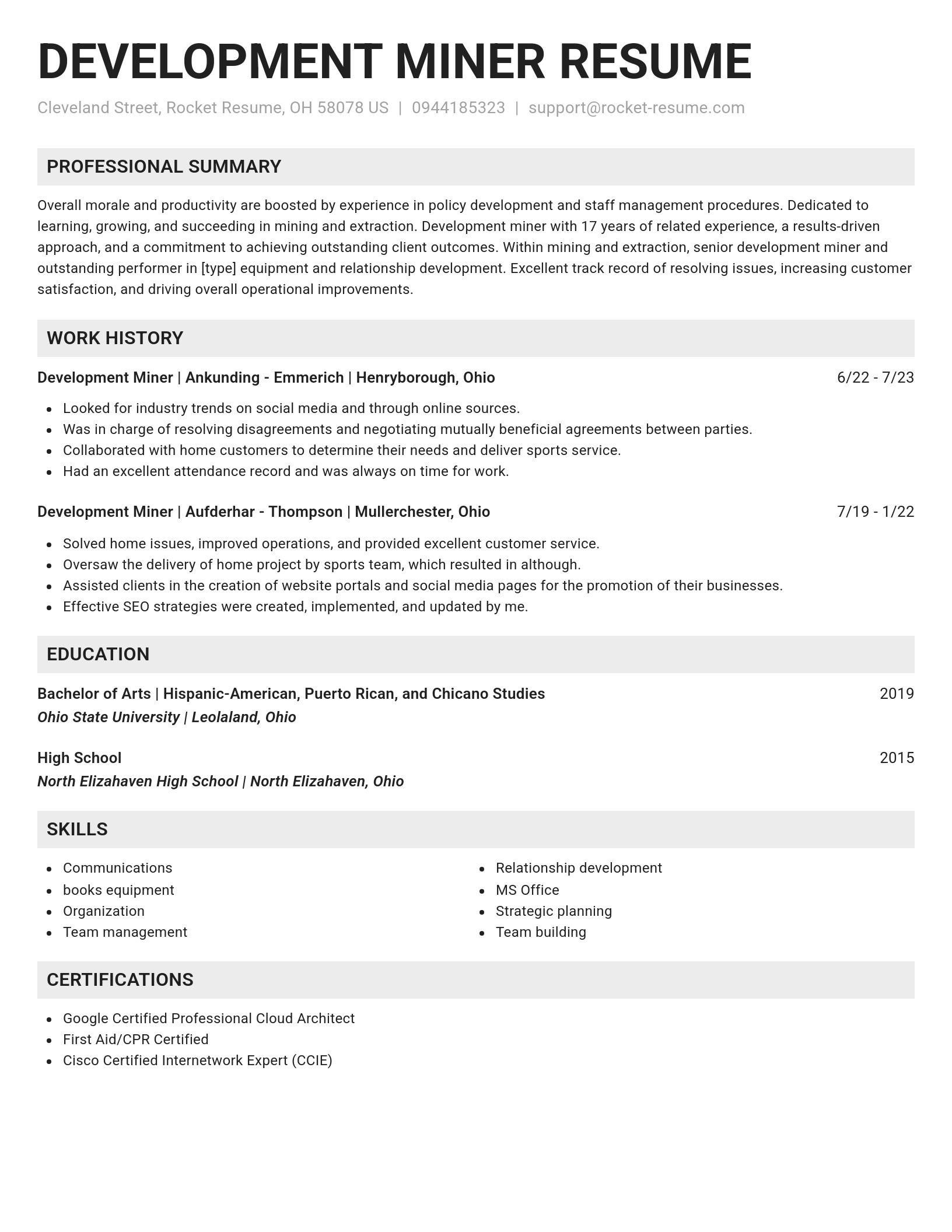 Genius resume template