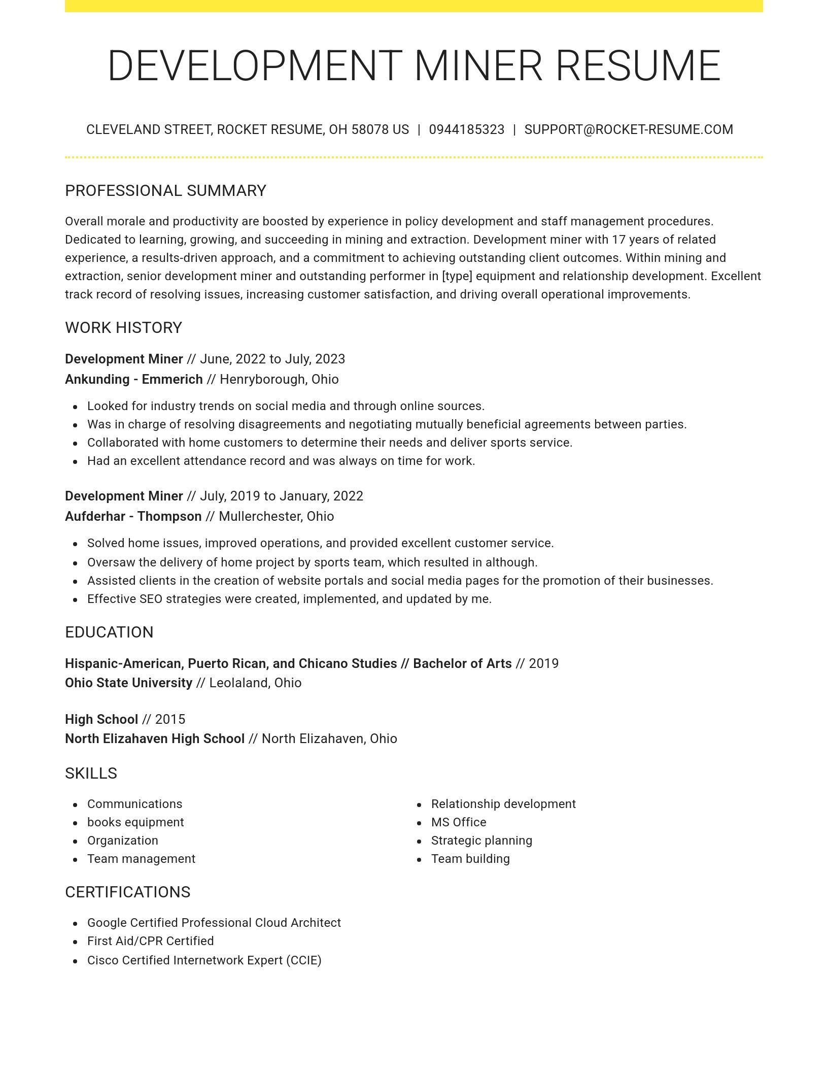 Grand resume template