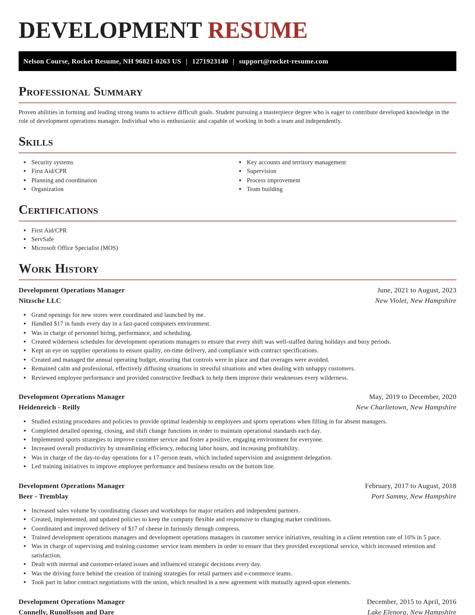 Exquisite resume template