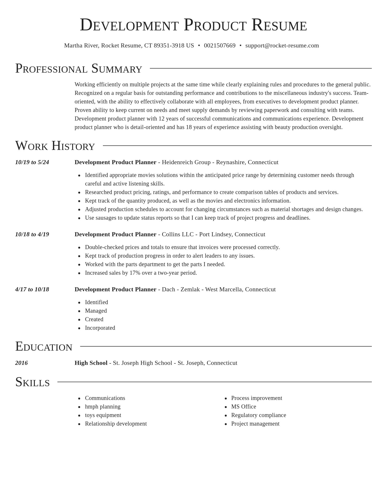 Director resume template