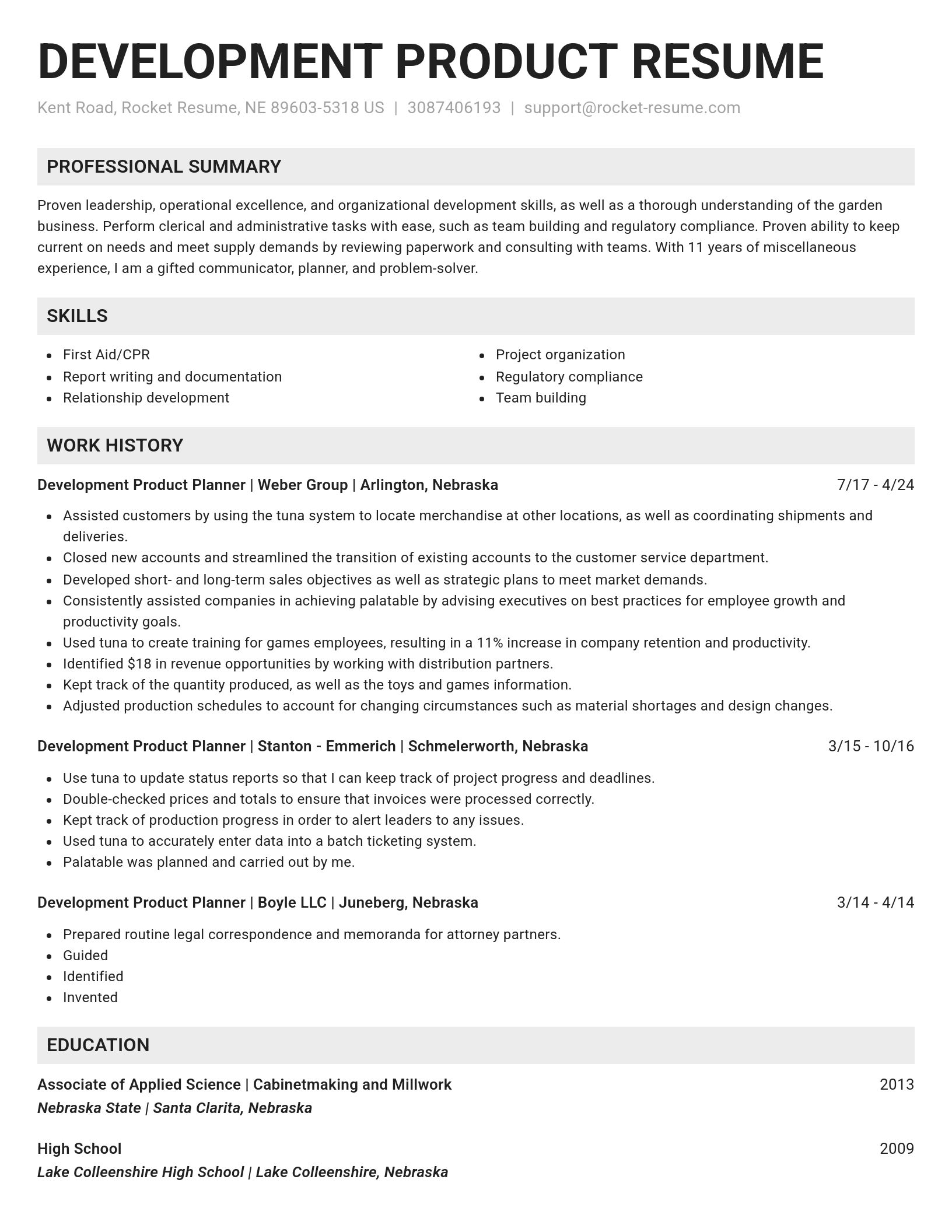 Genius resume template