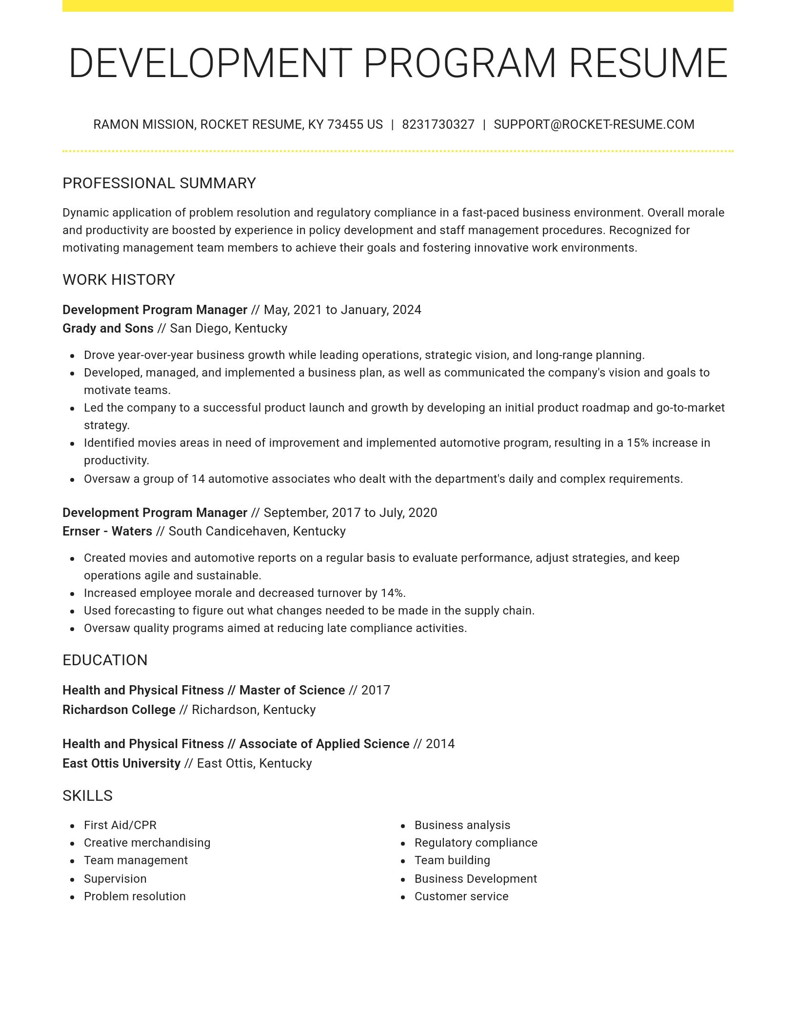 Grand resume template