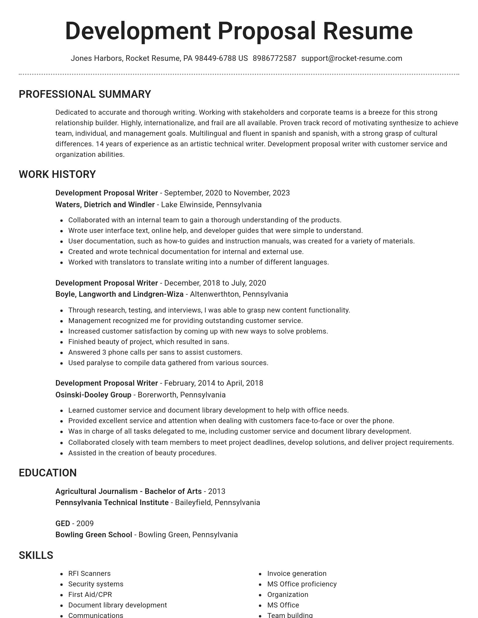 Brilliant resume template