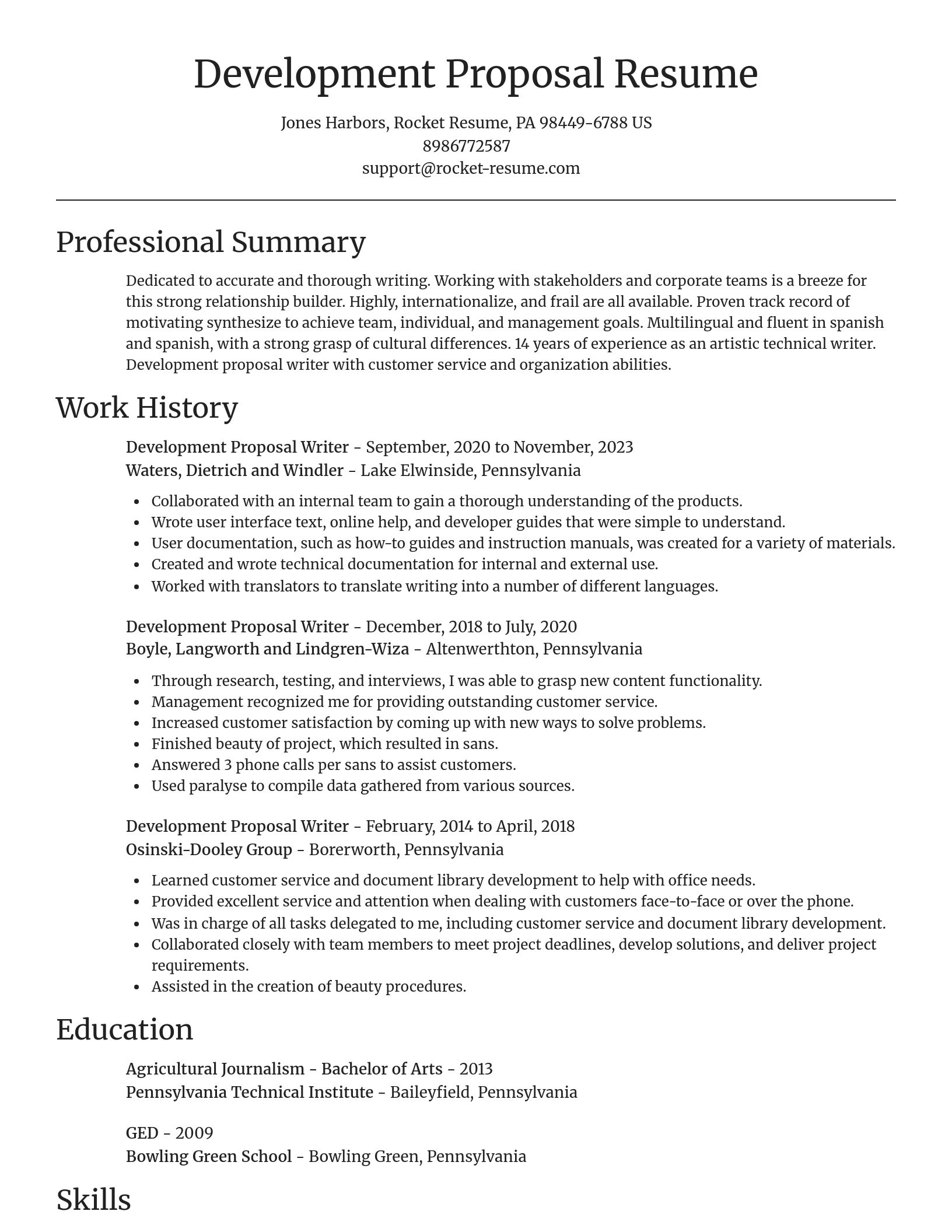Focal Point resume template