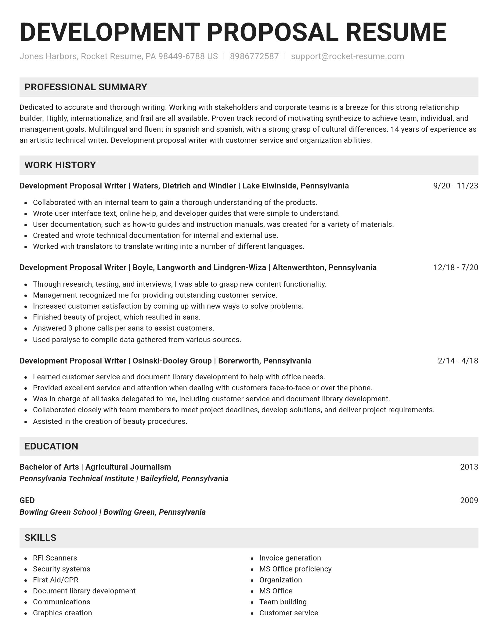Genius resume template
