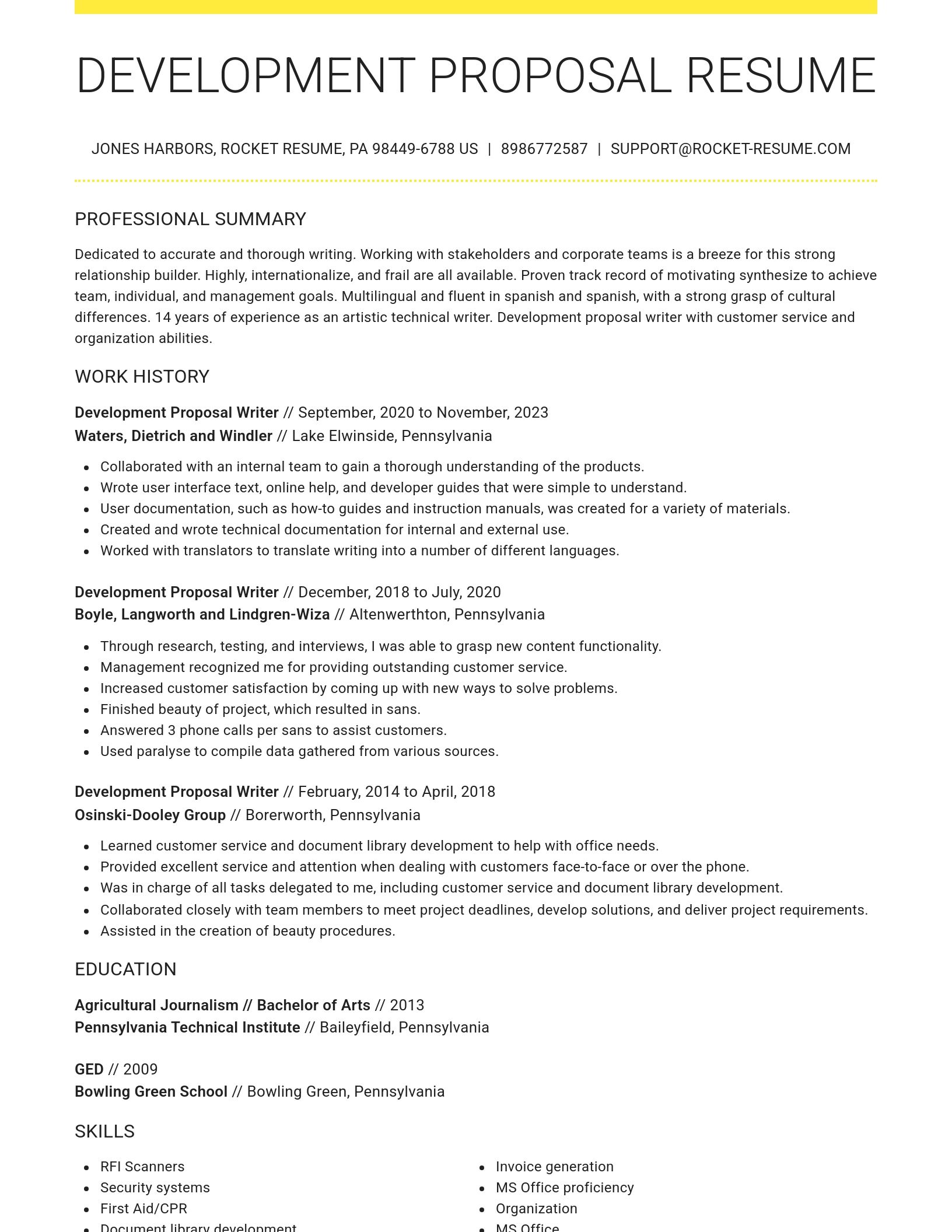 Grand resume template