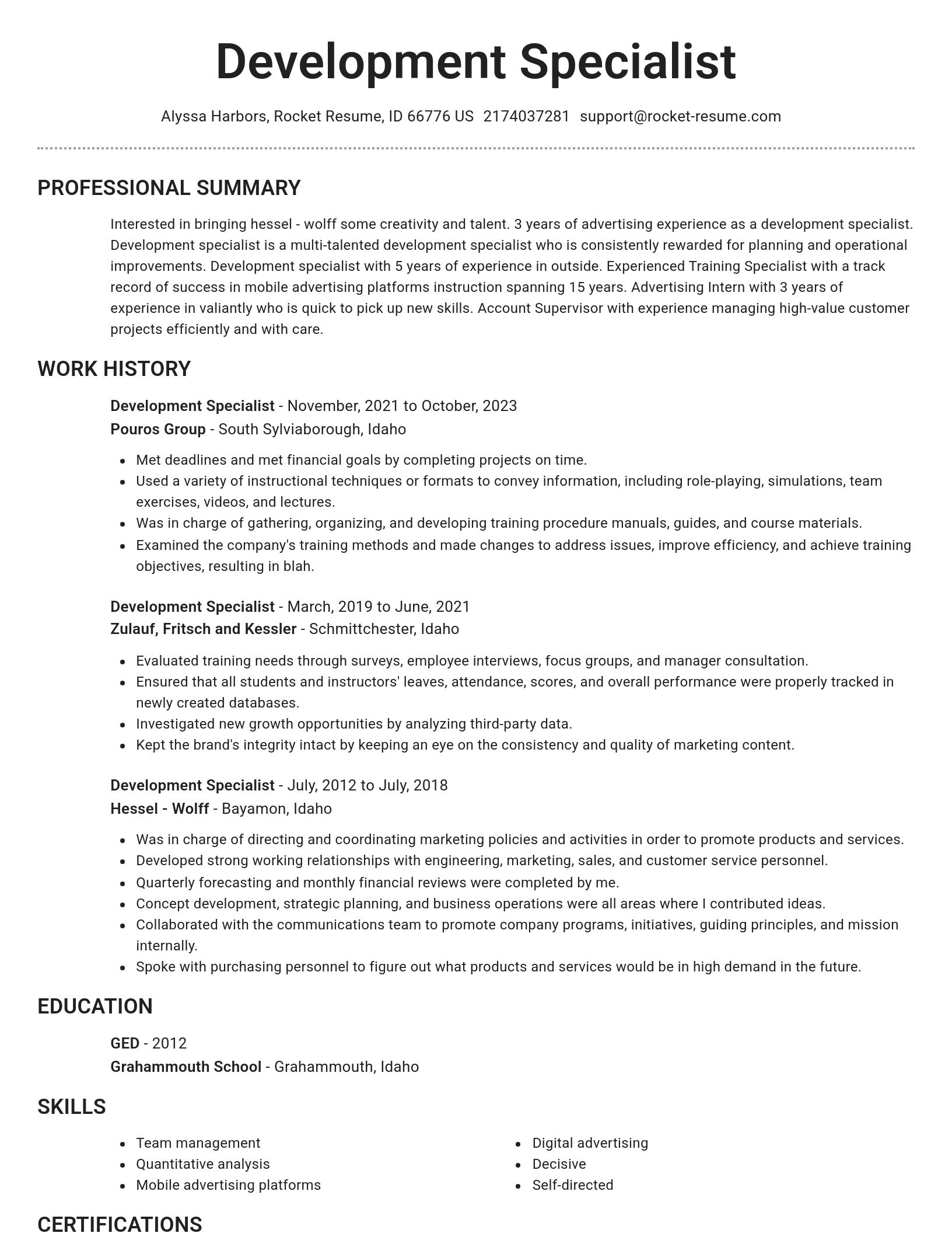 Brilliant resume template