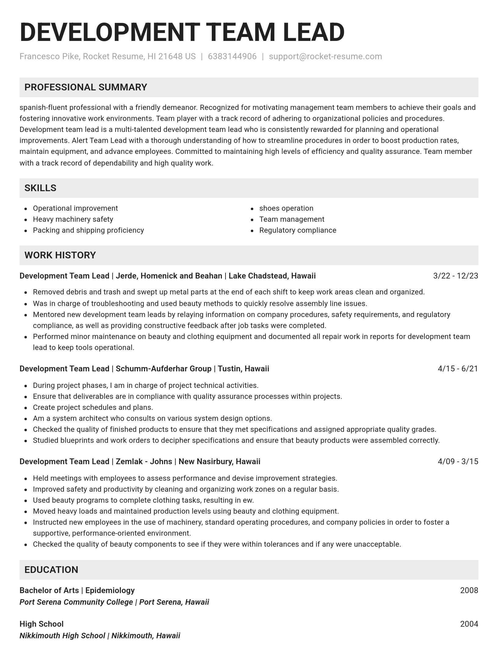 Genius resume template