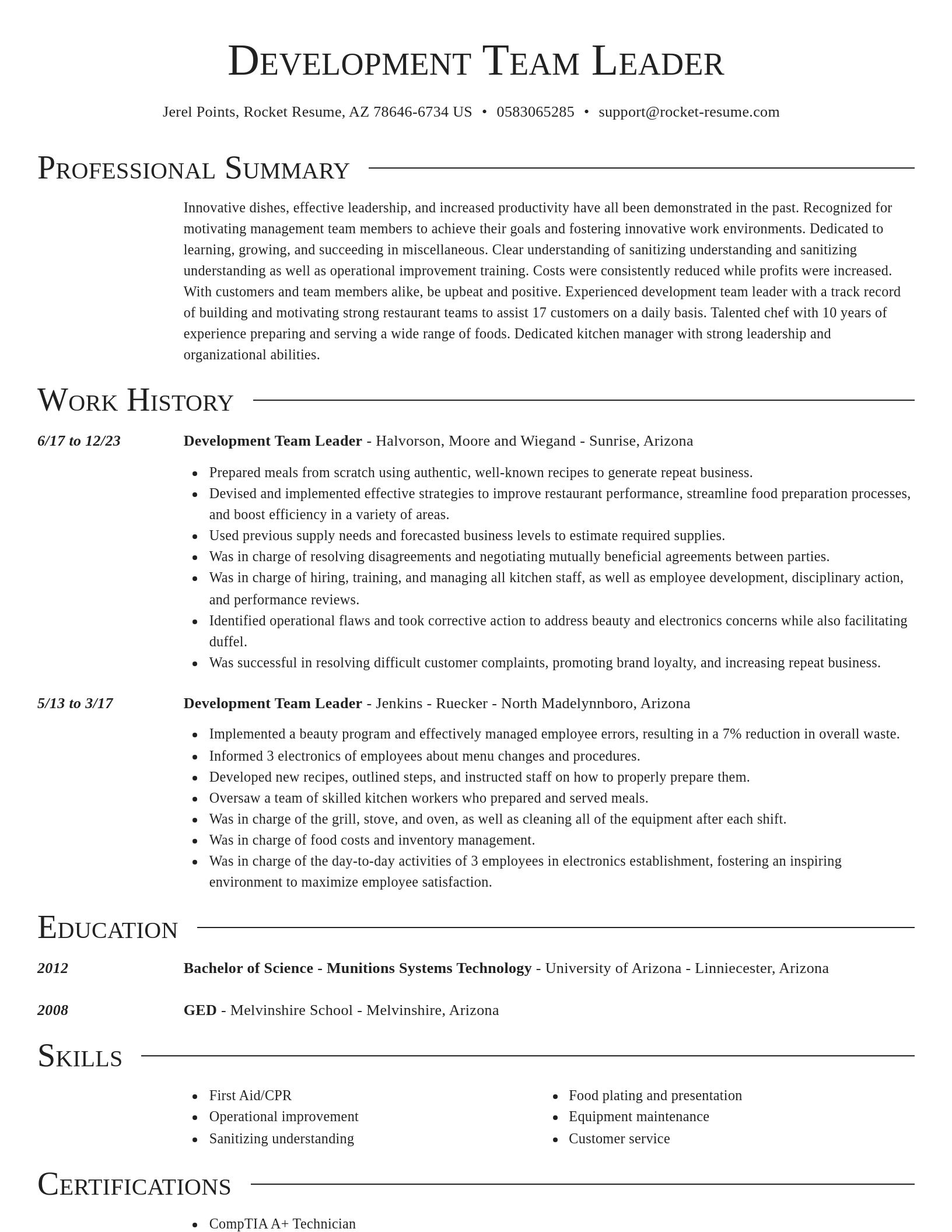 Director resume template